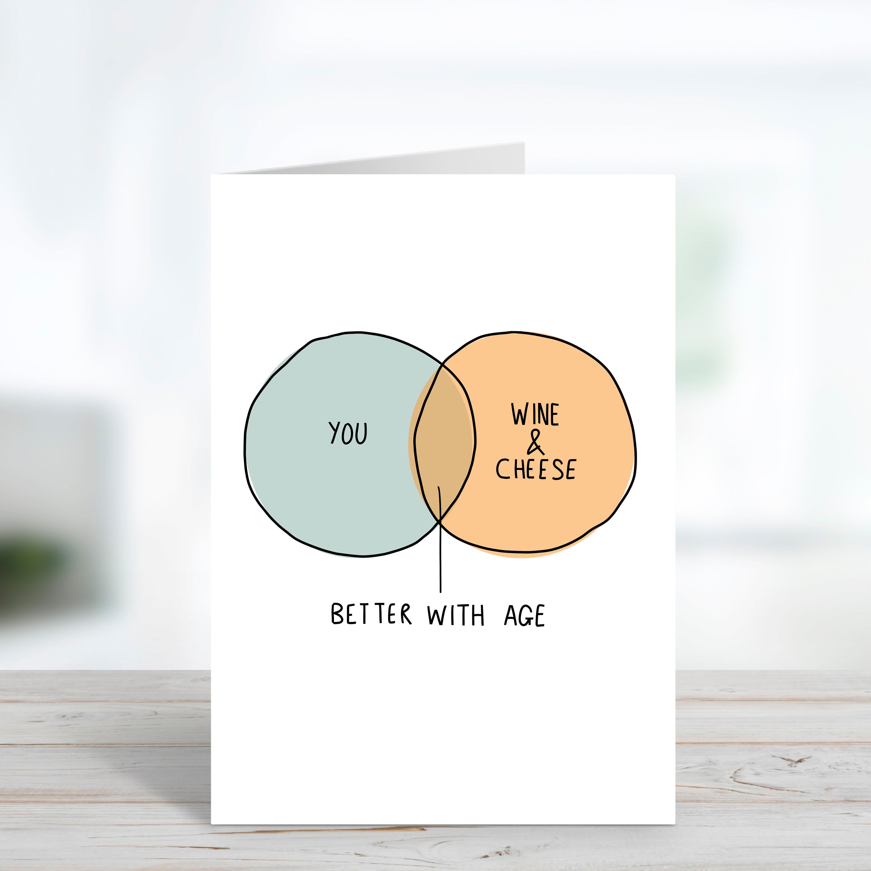 Better With Age Funny Diagram Birthday Card