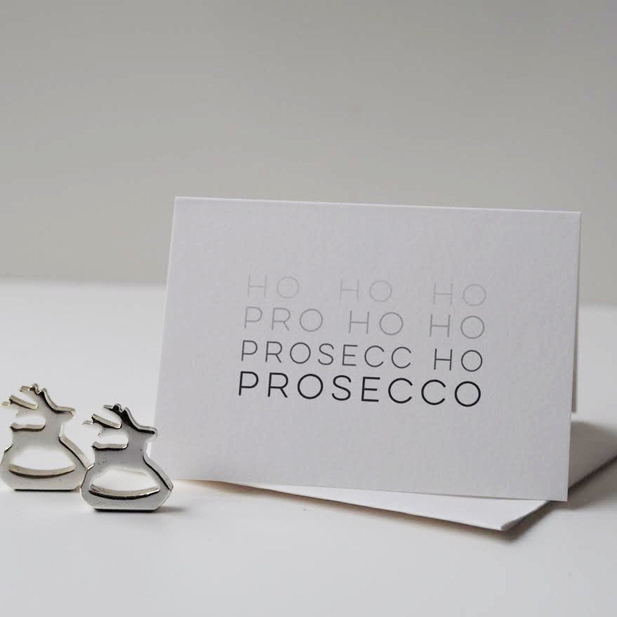 Prosecco Christmas Card - Christmas Card - Prosecco Card - Ho Ho Ho Christmas Card - Funny Christmas Card
