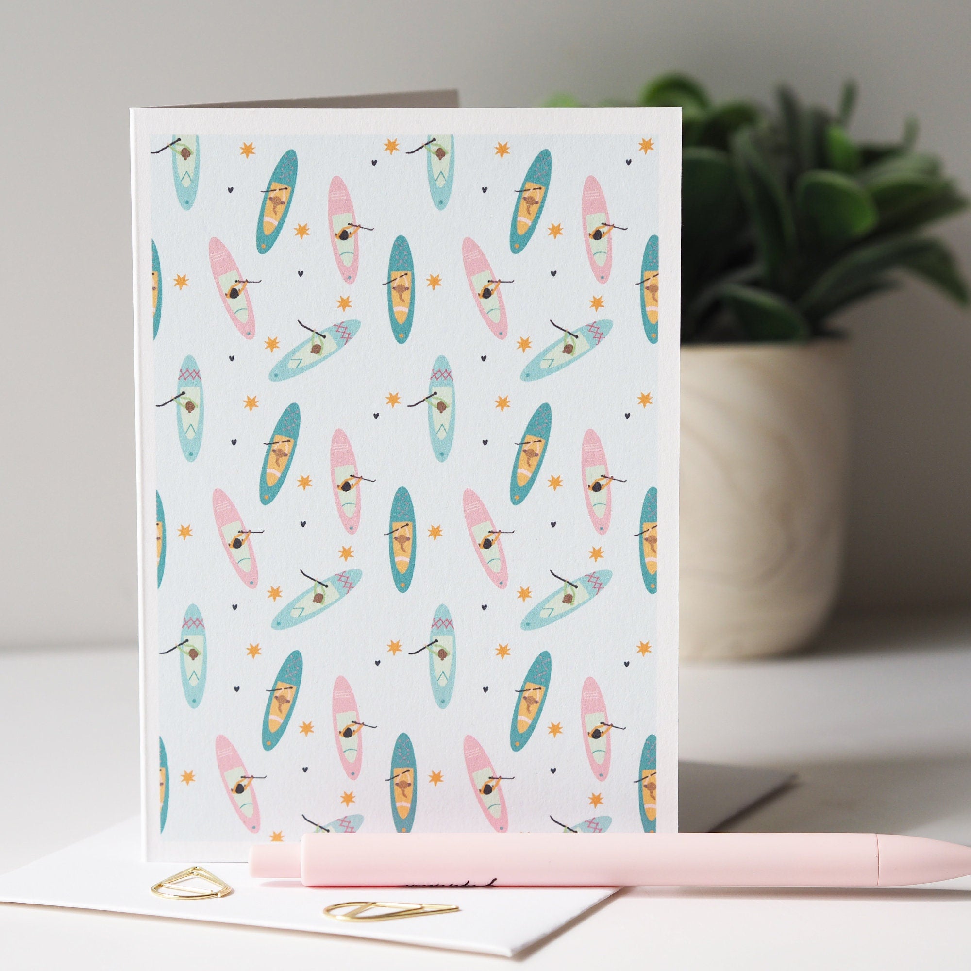 Paddle Boarding Birthday Card