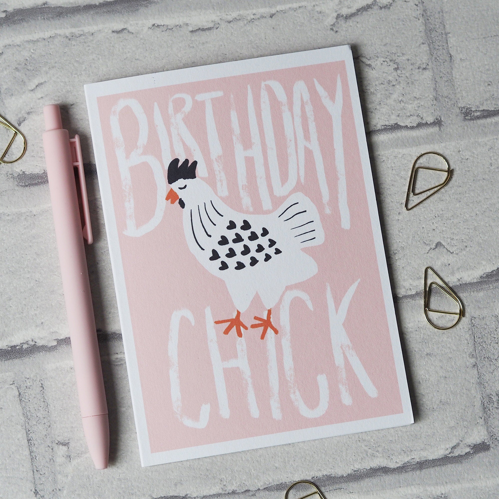 Birthday Chick Illustrated Birthday Card
