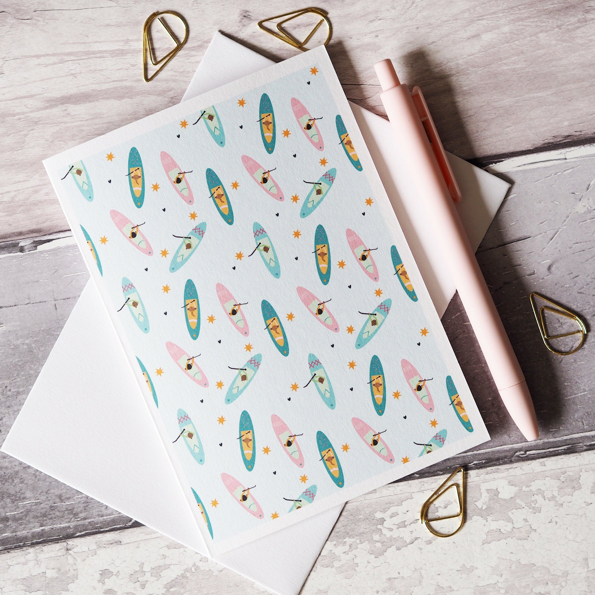 Paddle Boarding Birthday Card