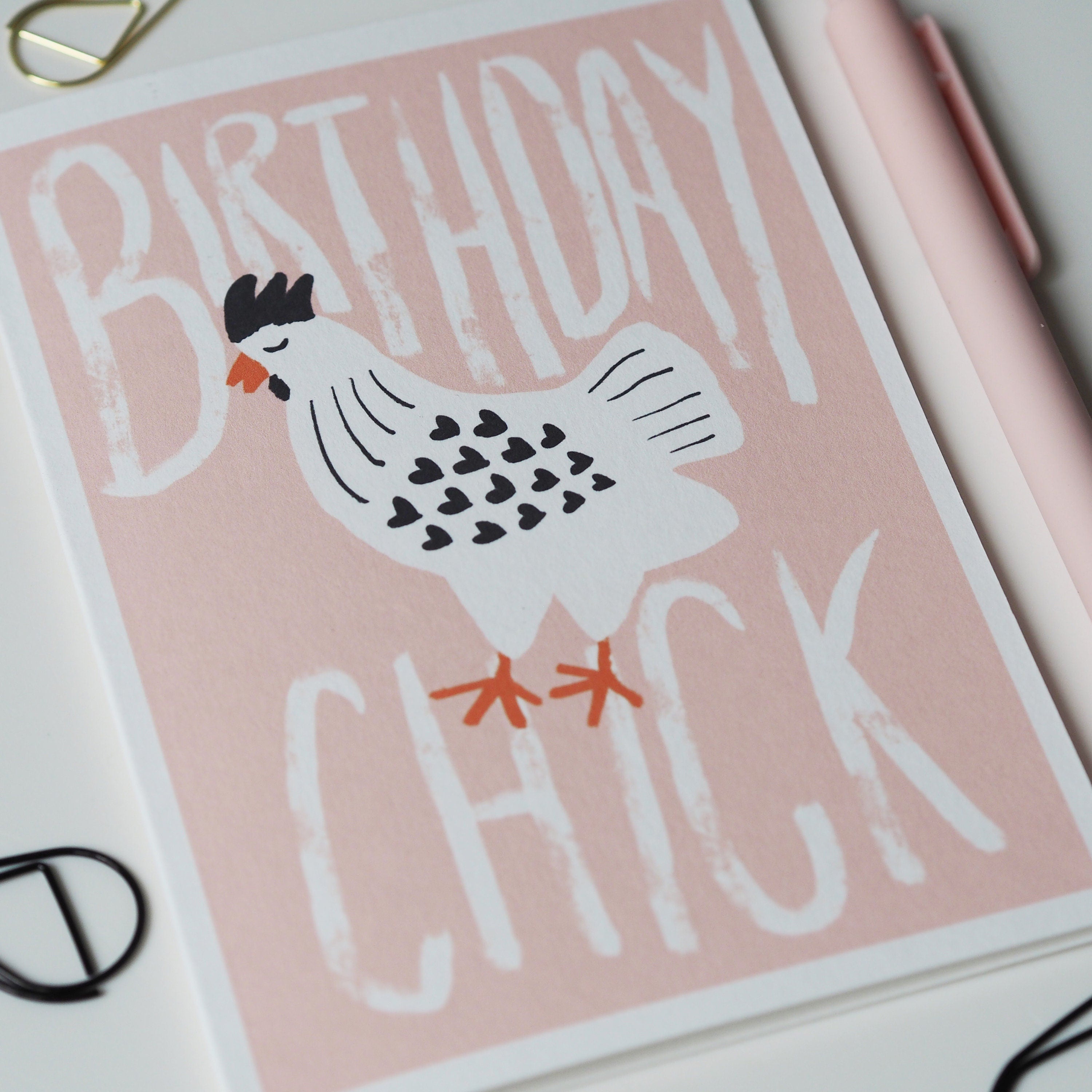 Birthday Chick Illustrated Birthday Card