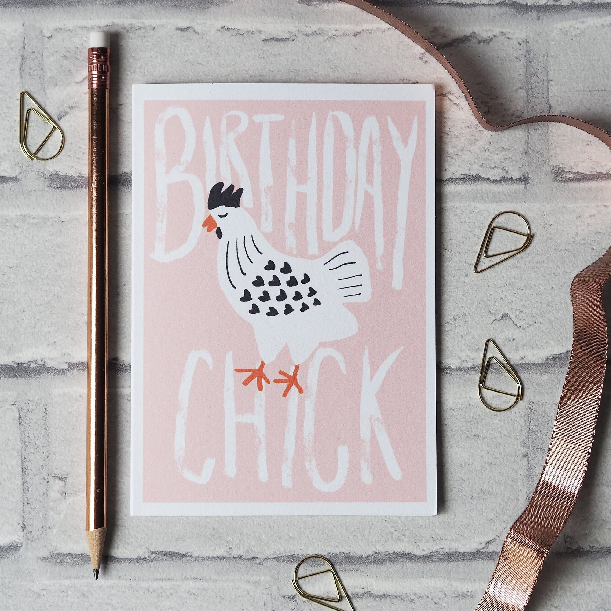 Birthday Chick Illustrated Birthday Card