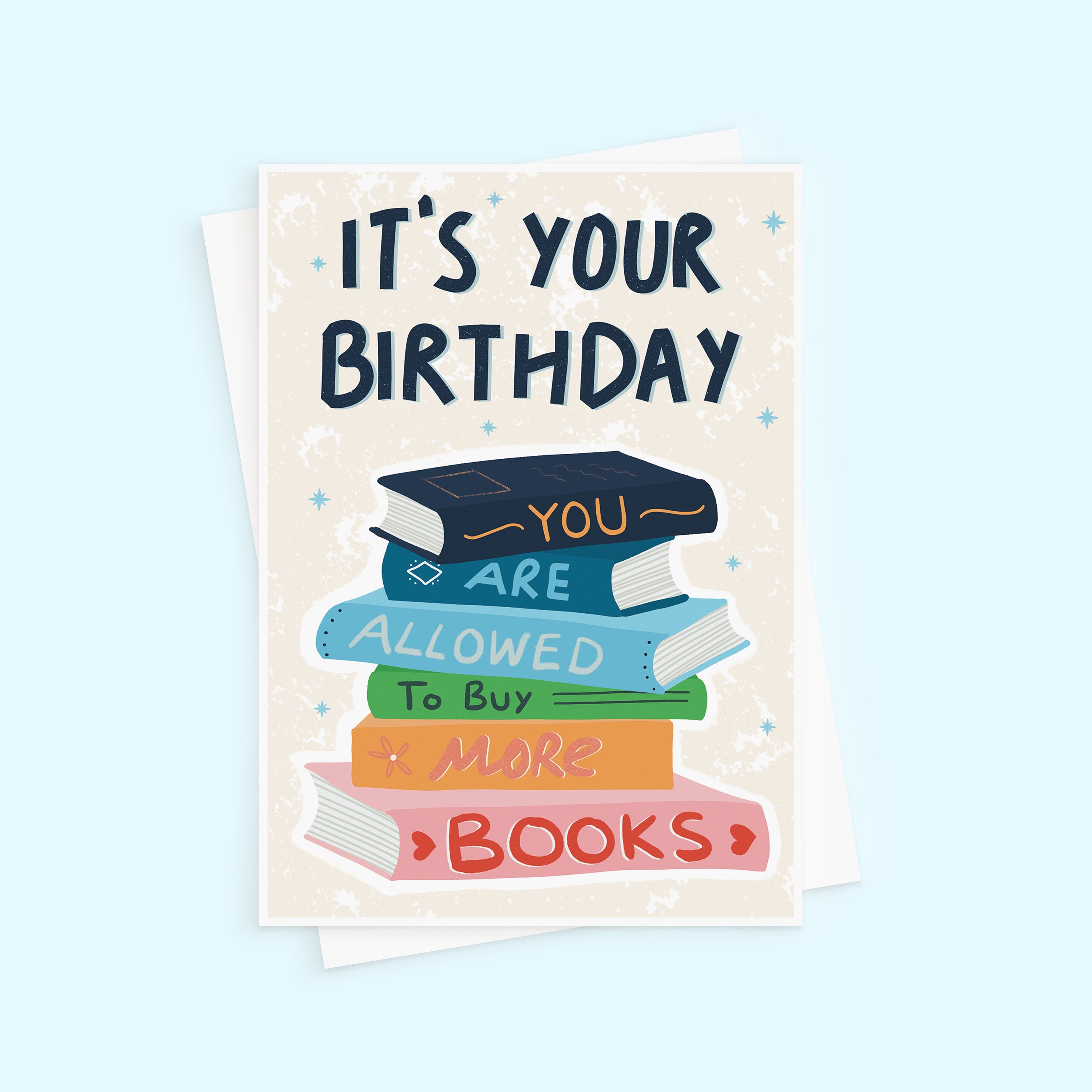 Buy More Books Birthday Card