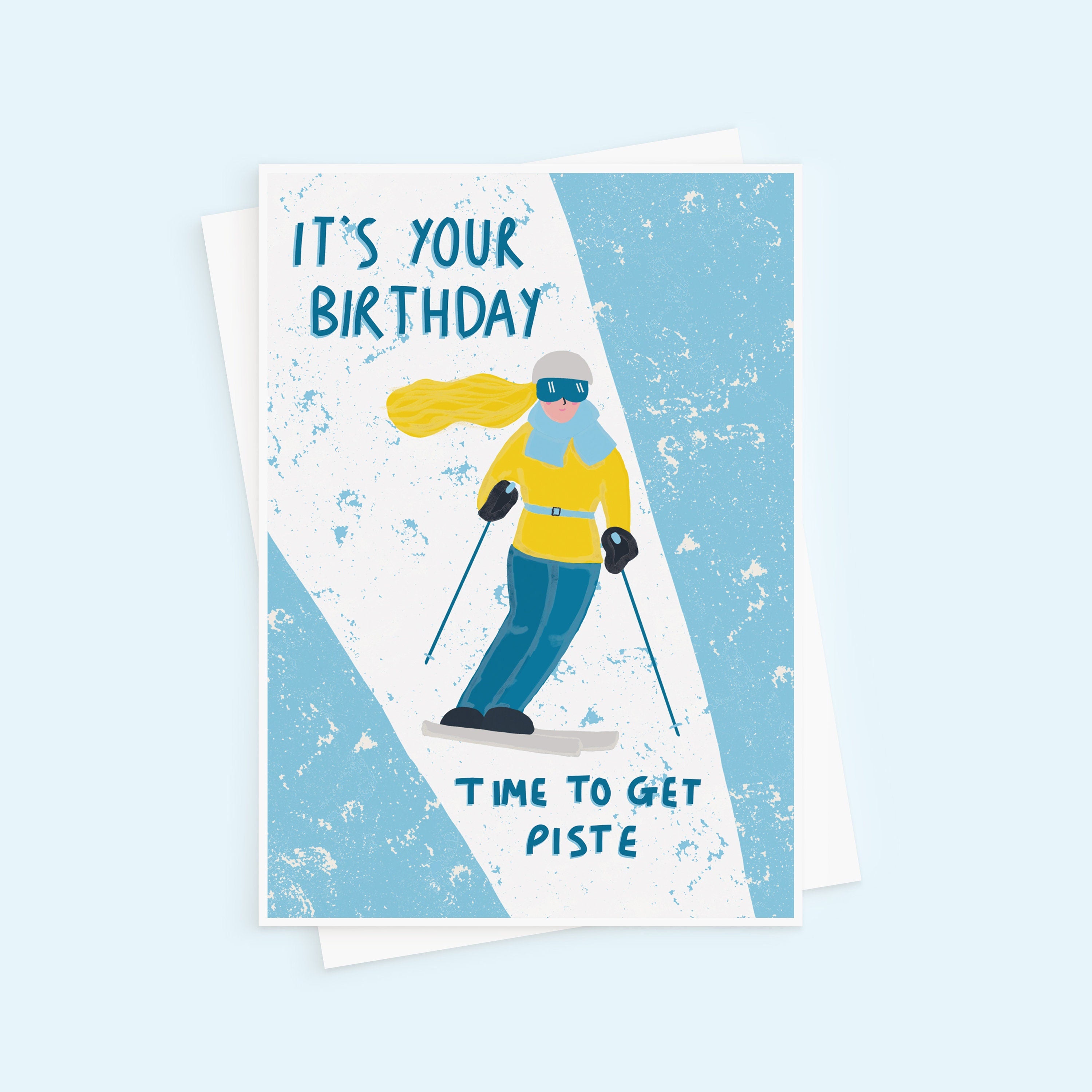 Funny Skiing Birthday Card For Her