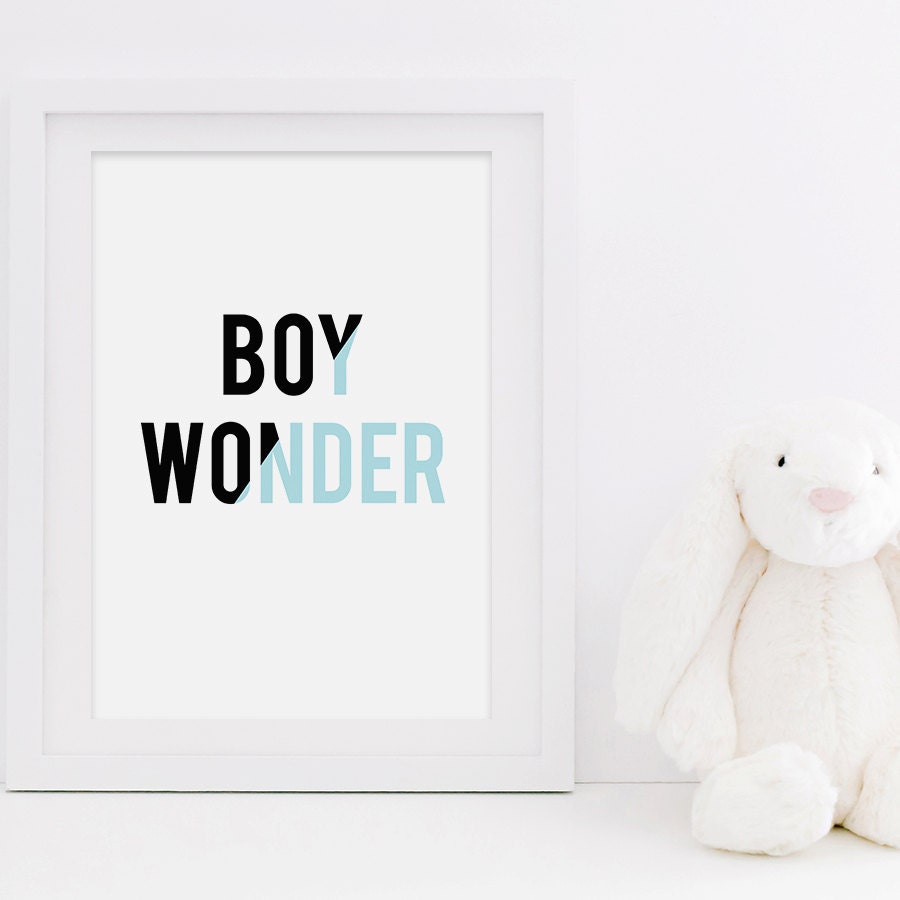 Boy Wonder Print - Kids Bedroom Print - Boys Bedroom Print - Baby Boy Gift - Gift for Boy - Print for Boy - Nursery Print