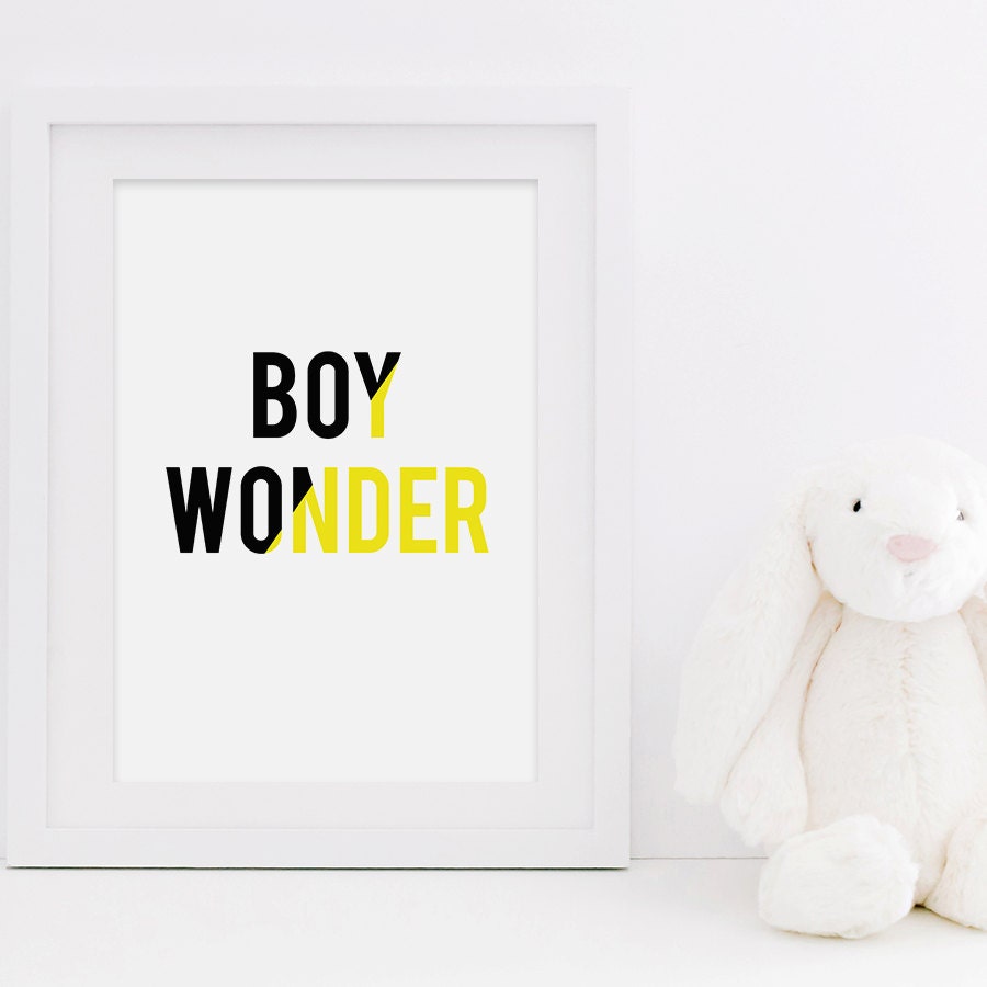 Boy Wonder Print - Kids Bedroom Print - Boys Bedroom Print - Baby Boy Gift - Gift for Boy - Print for Boy - Nursery Print
