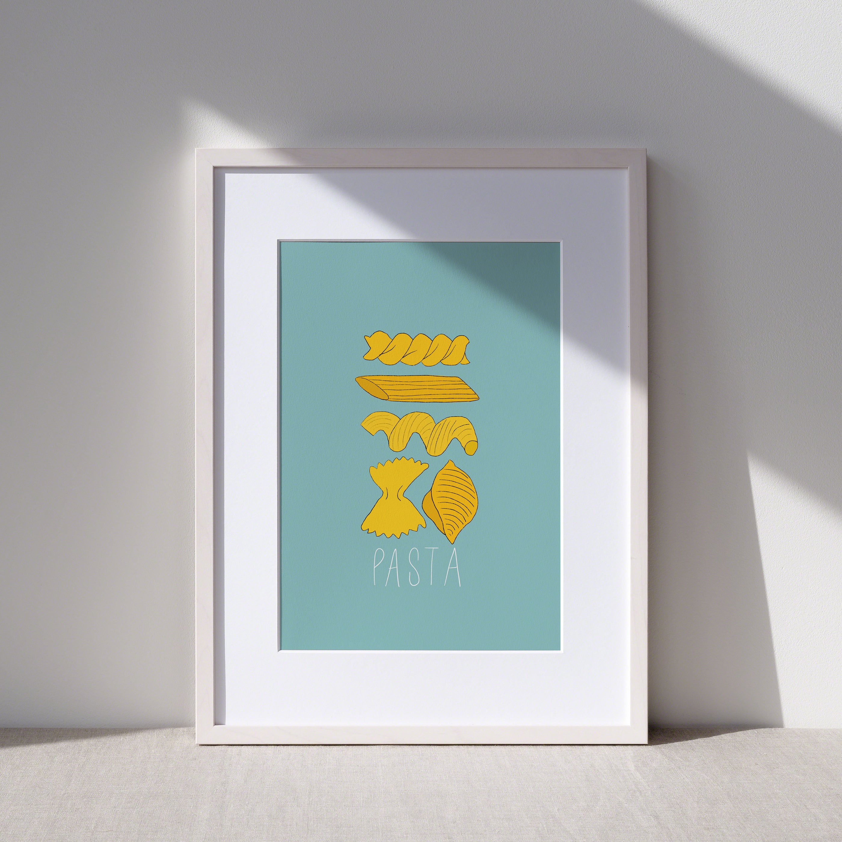 Simple Pasta Art Print For Kitchen