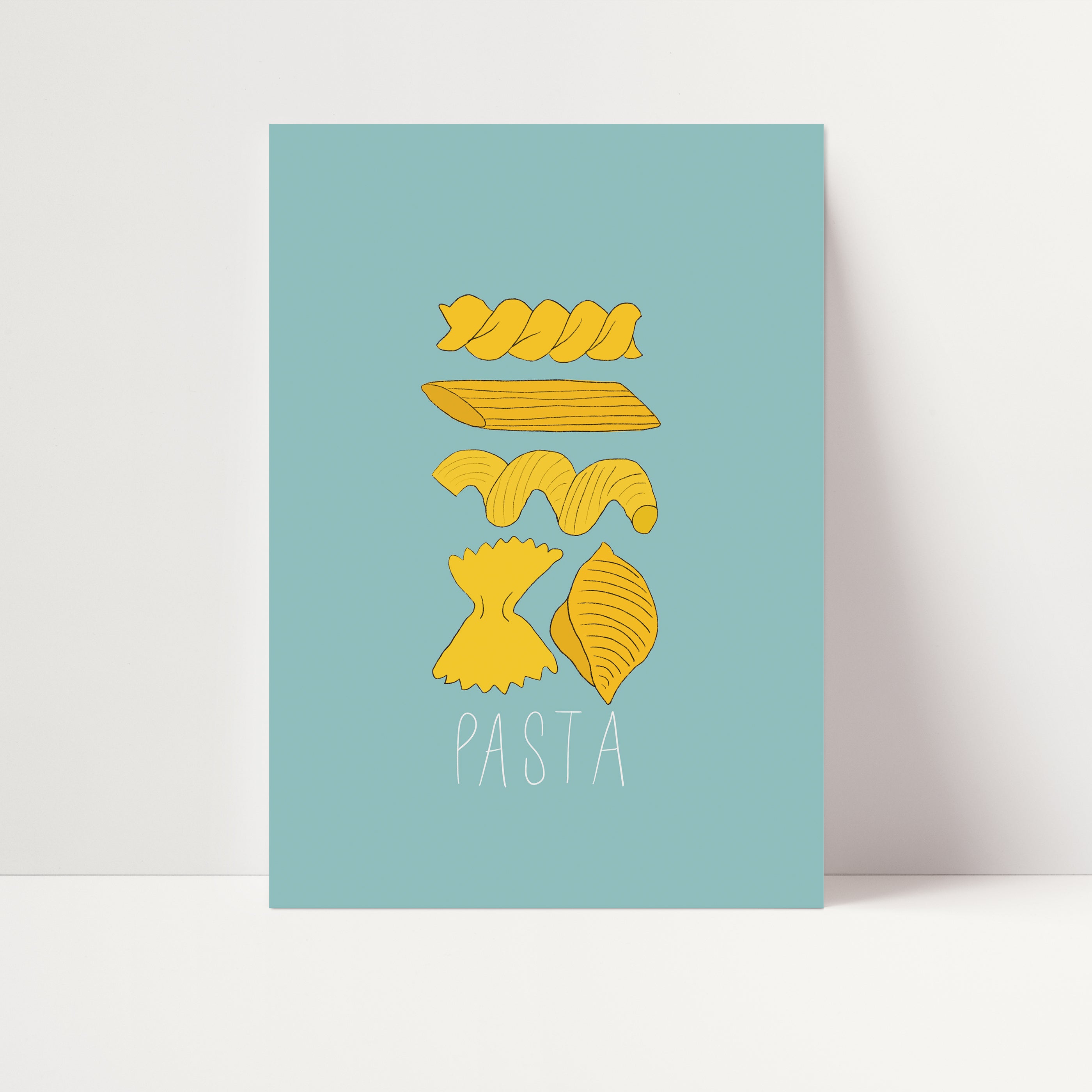 Simple Pasta Art Print For Kitchen