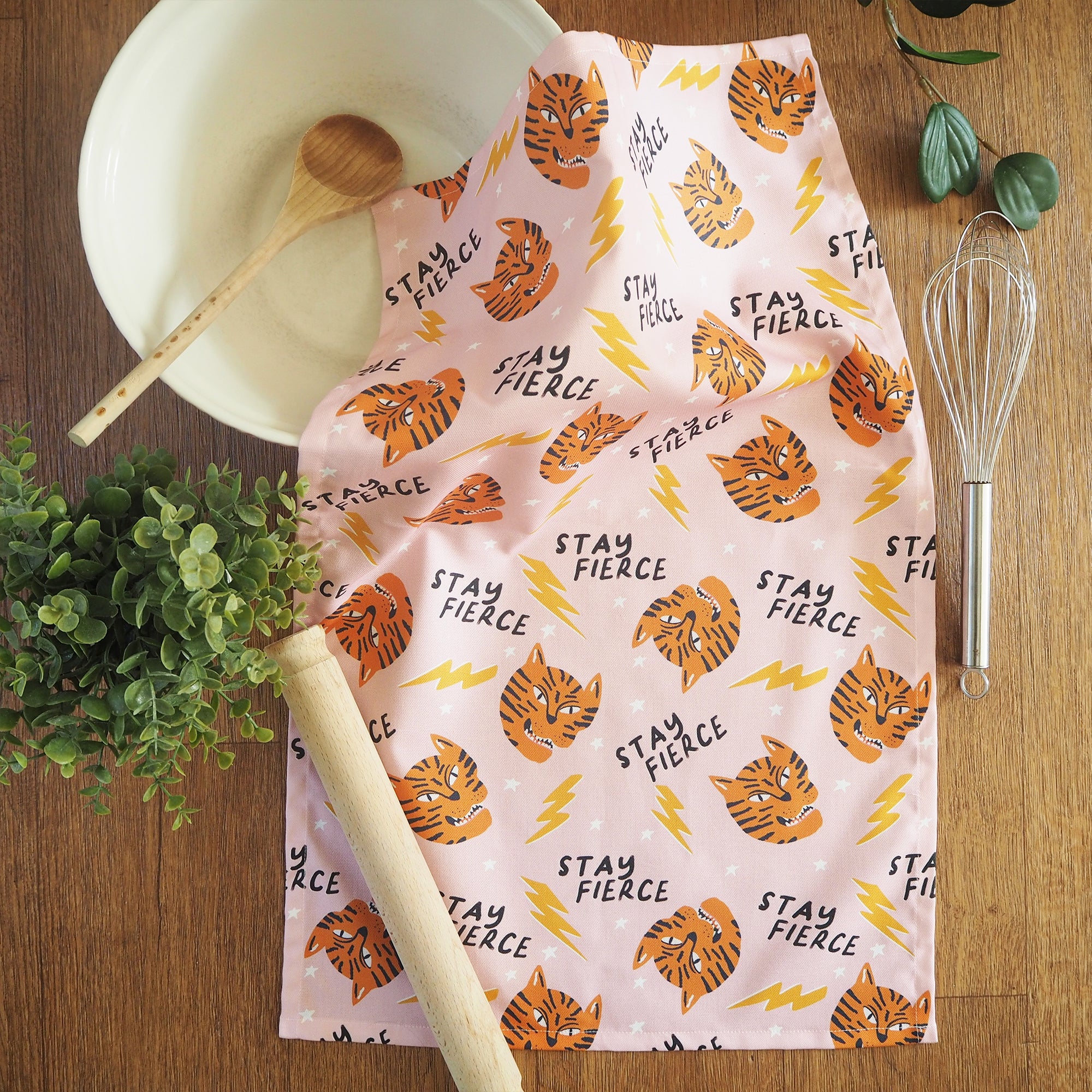 Stay Fierce Tiger Decorative Tea Towel