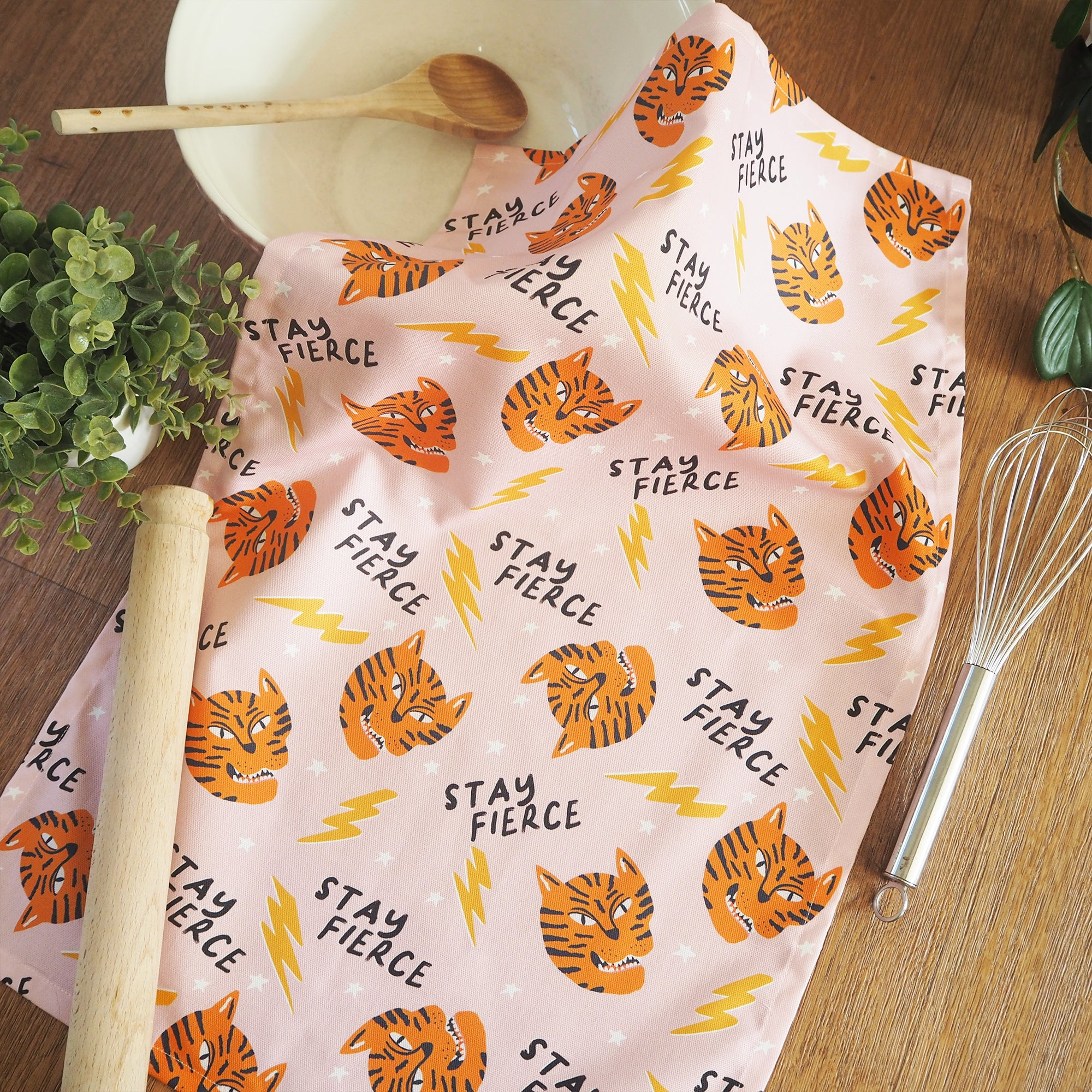 Stay Fierce Tiger Decorative Tea Towel