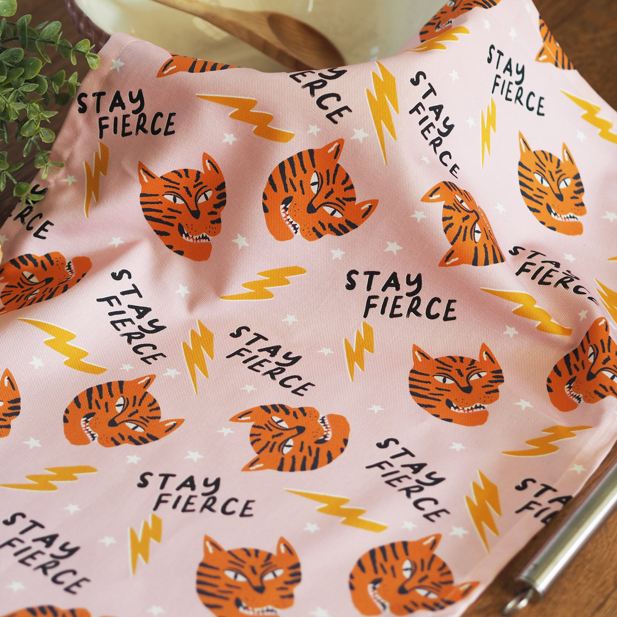 Stay Fierce Tiger Decorative Tea Towel