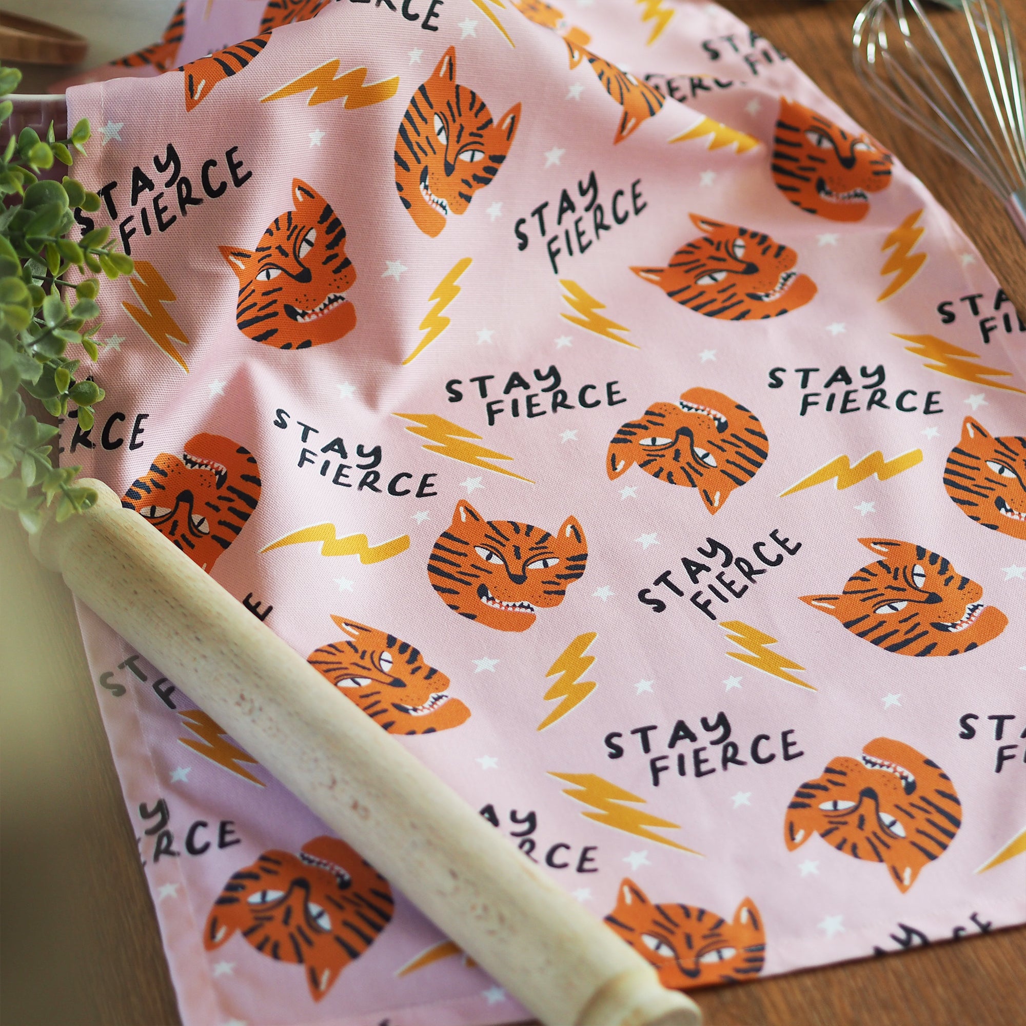 Stay Fierce Tiger Decorative Tea Towel