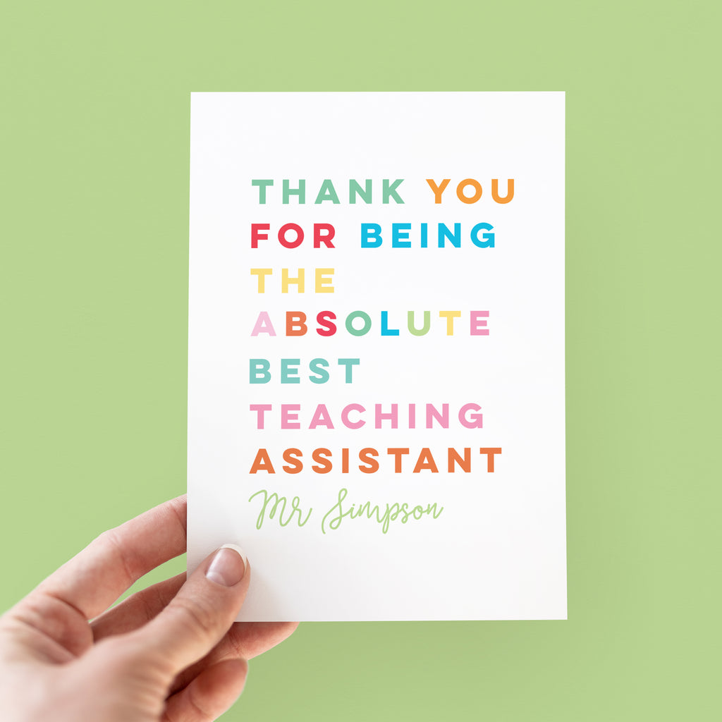 Absolute Best Teacher Thank You Card