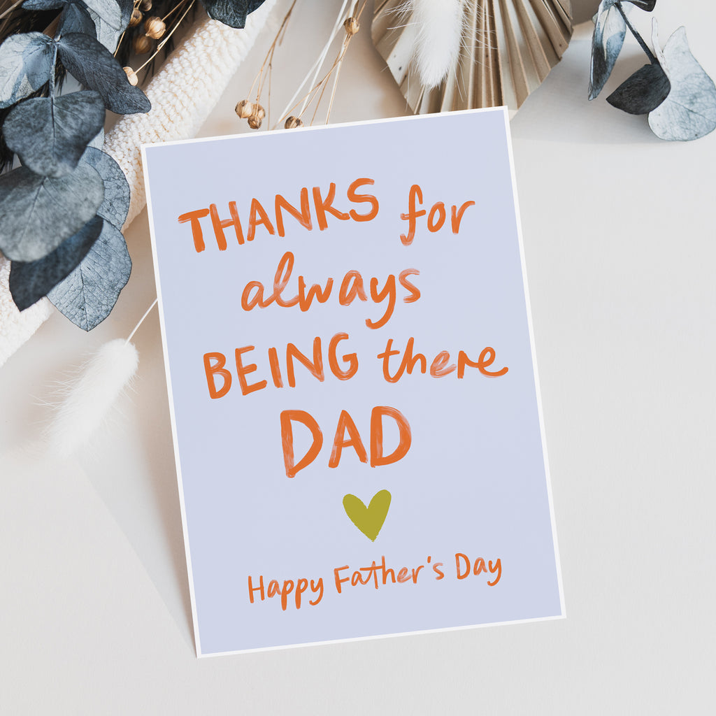 Always Being There Father's Day Card
