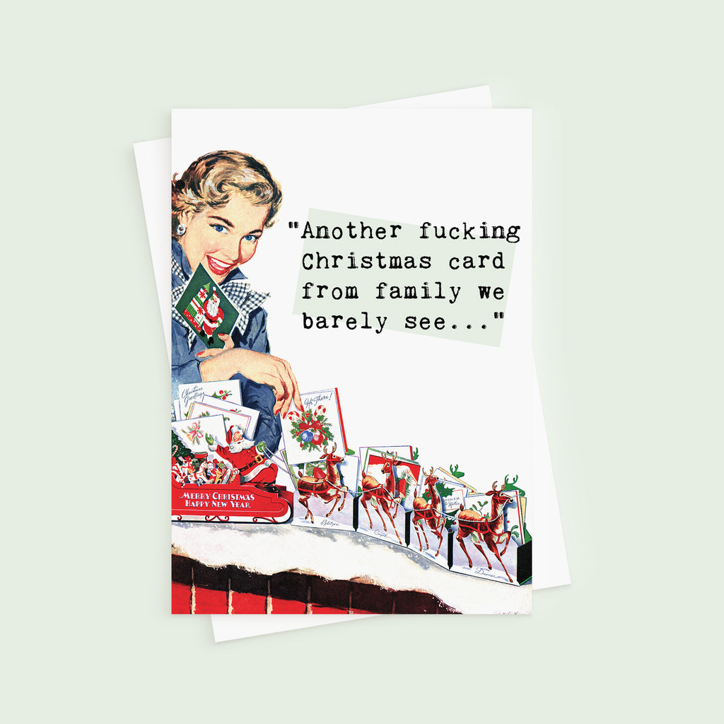 Retro Rude Christmas Card Pack