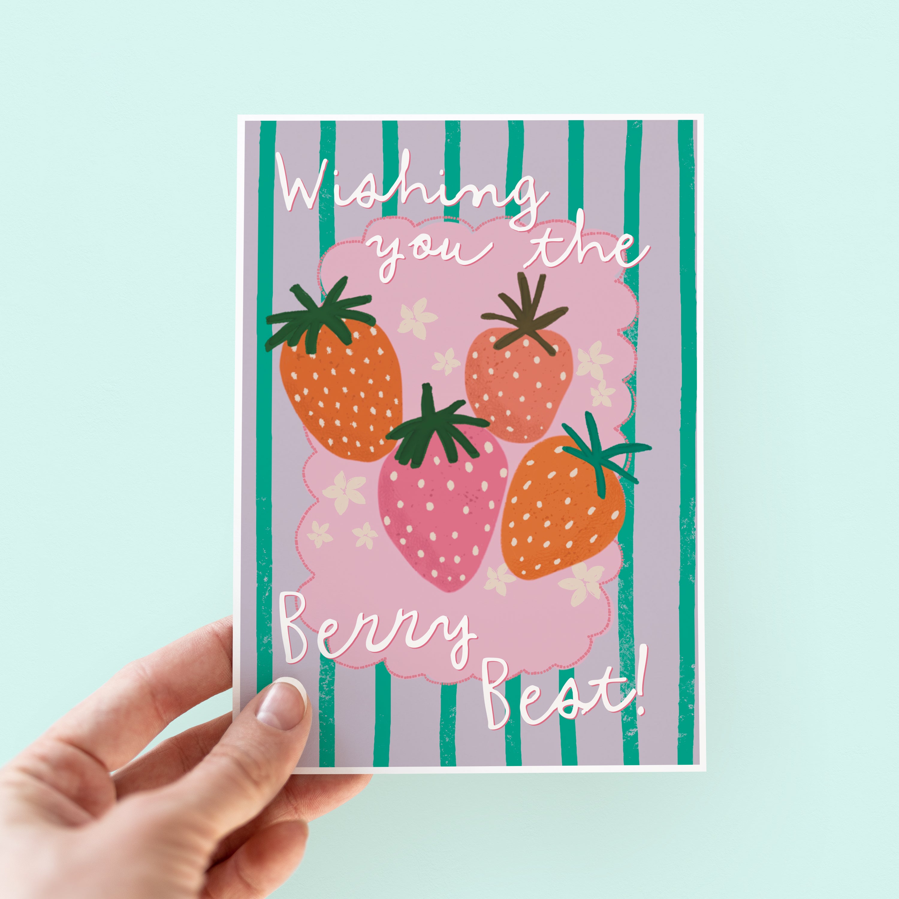 Wishing You The Berry Best Good Luck Card