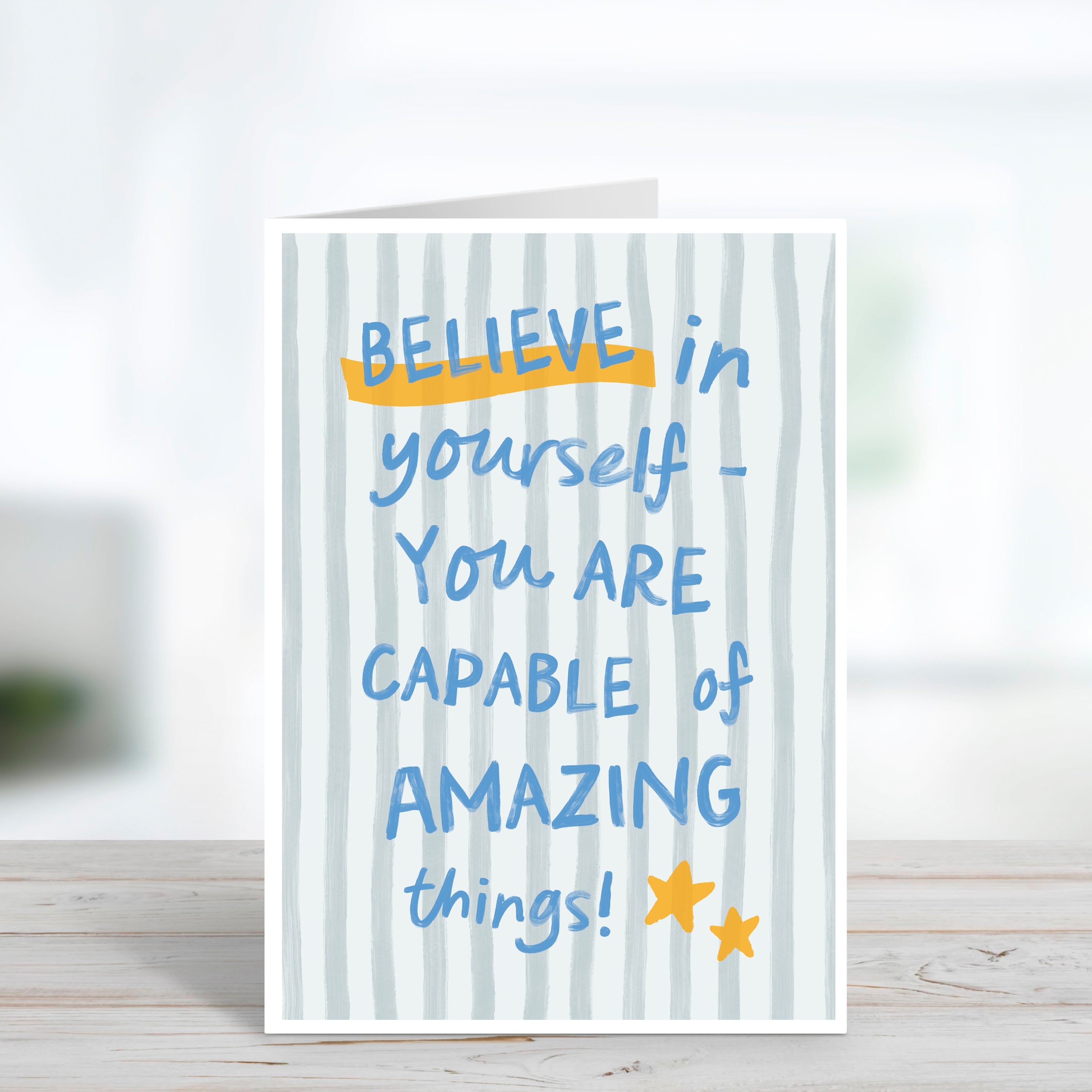 Believe In Yourself Good Luck Card