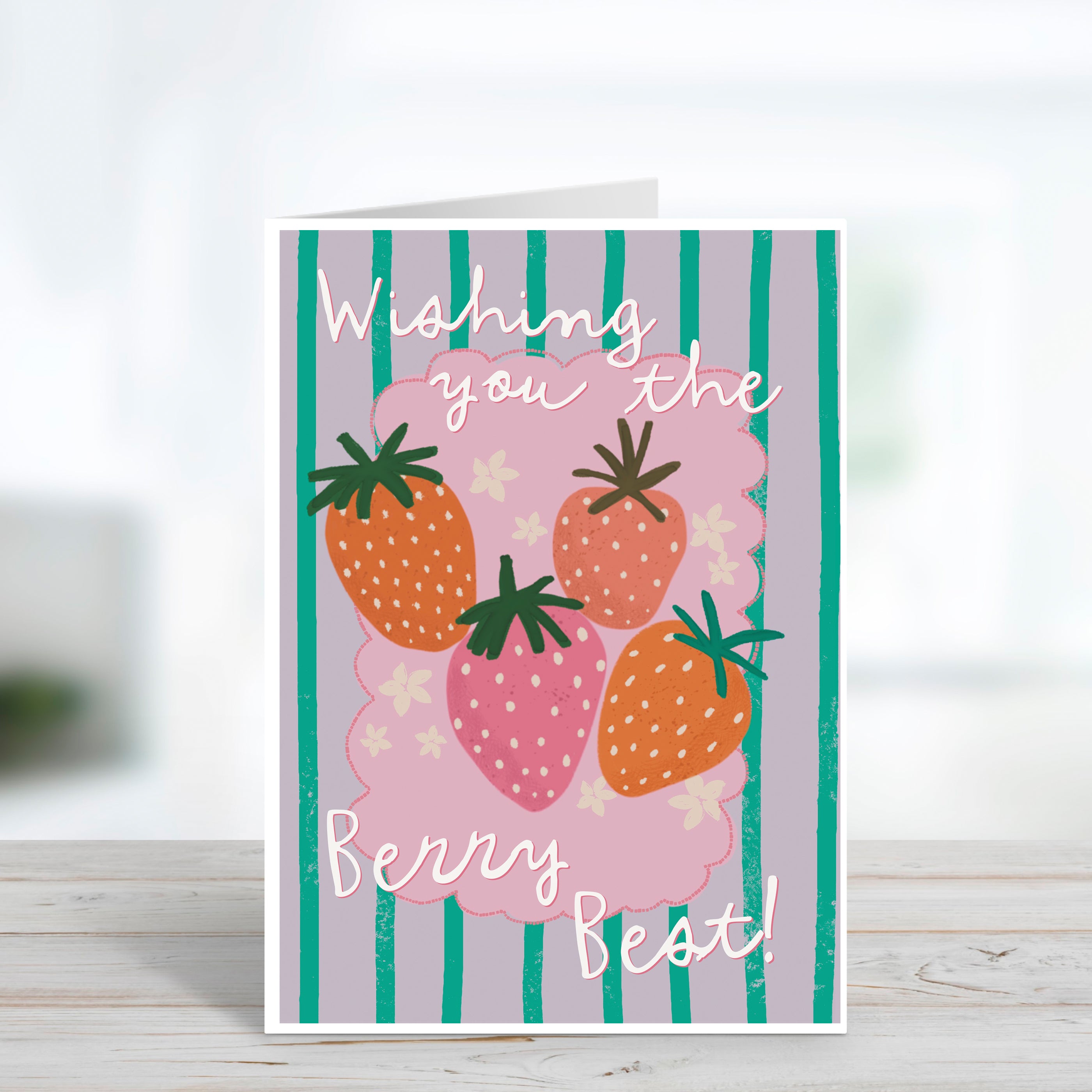 Wishing You The Berry Best Good Luck Card