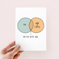 Better With Age Funny Diagram Birthday Card