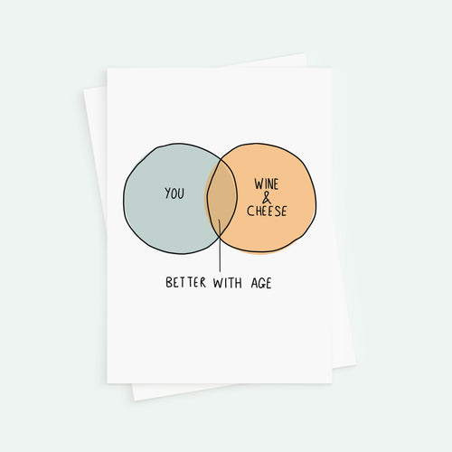 Better With Age Funny Diagram Birthday Card