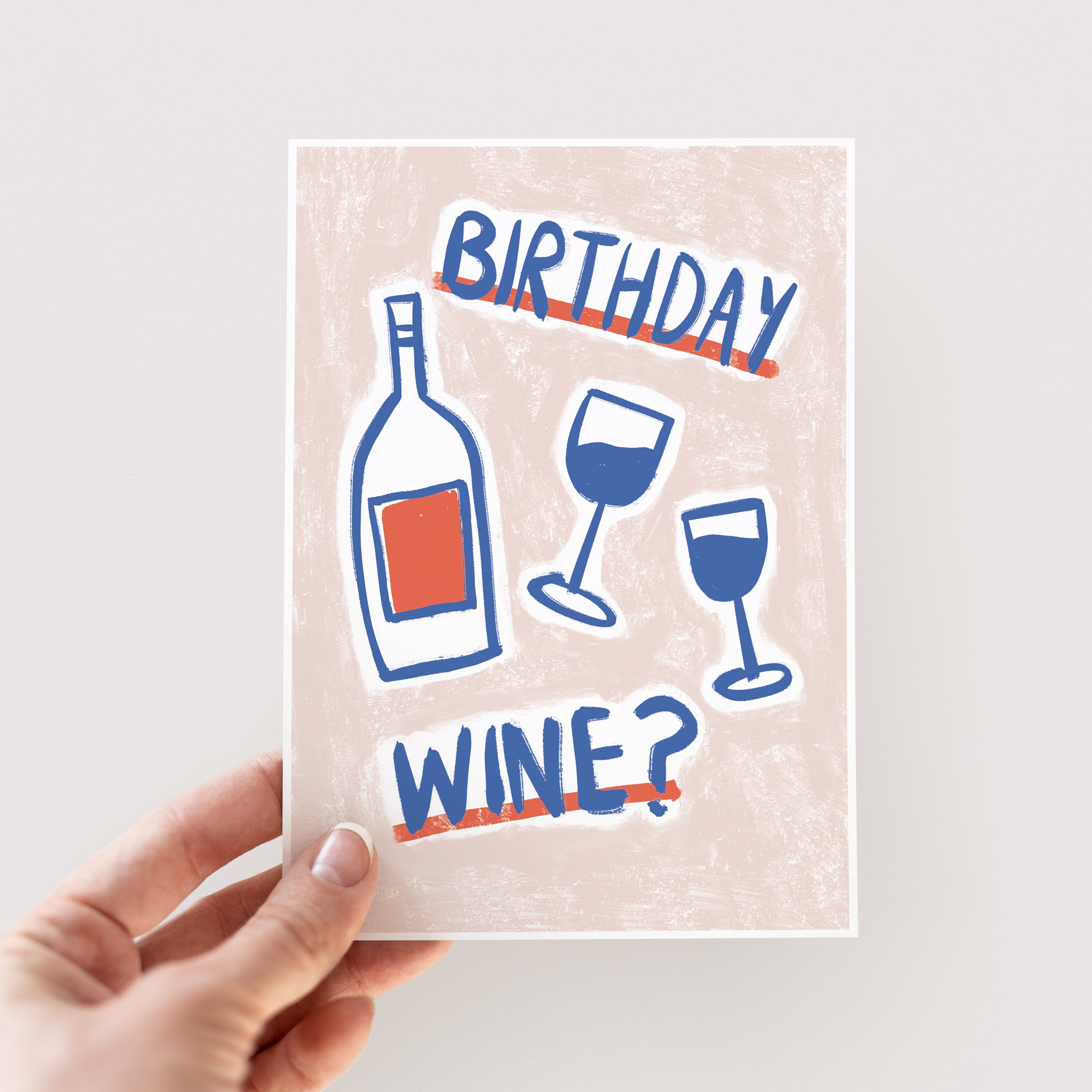 Illustrated Birthday Wine Card