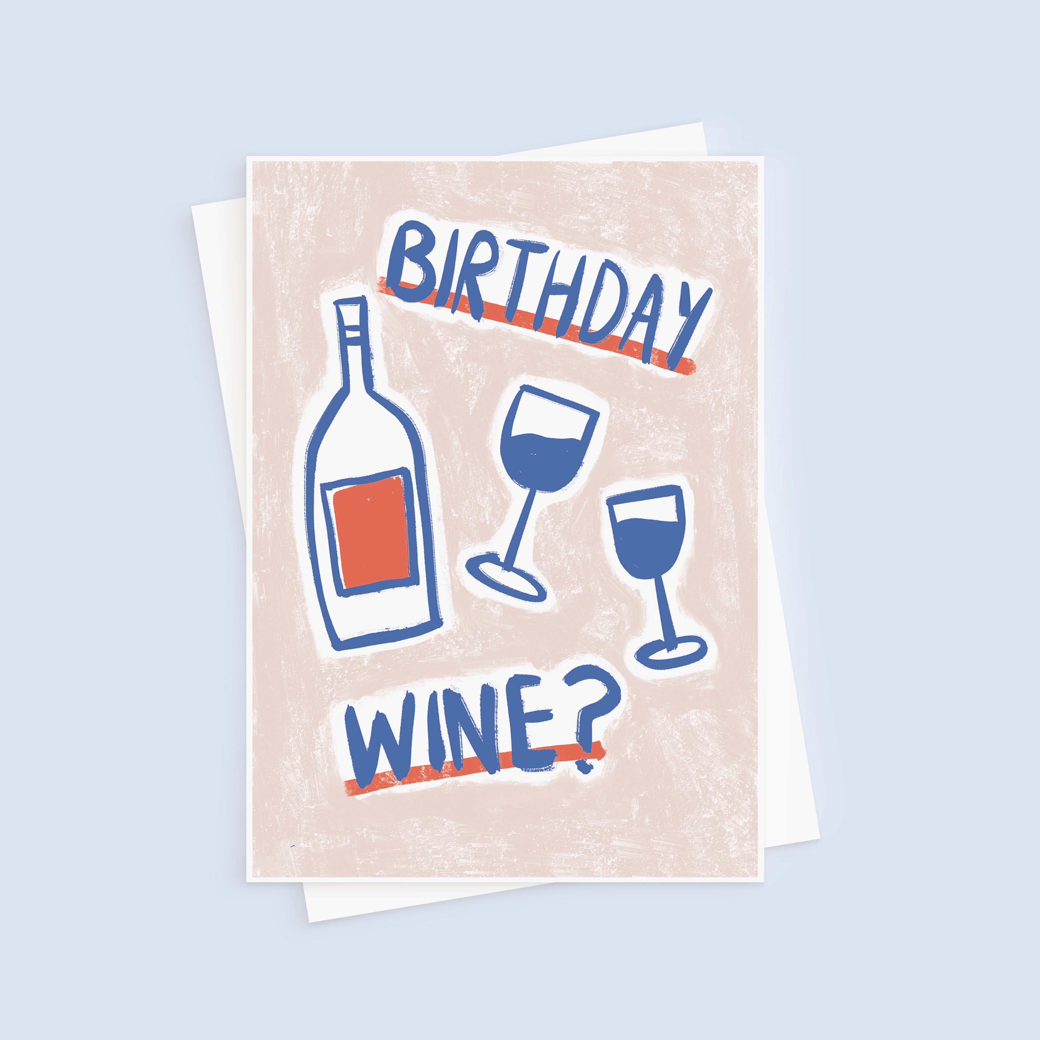 Illustrated Birthday Wine Card