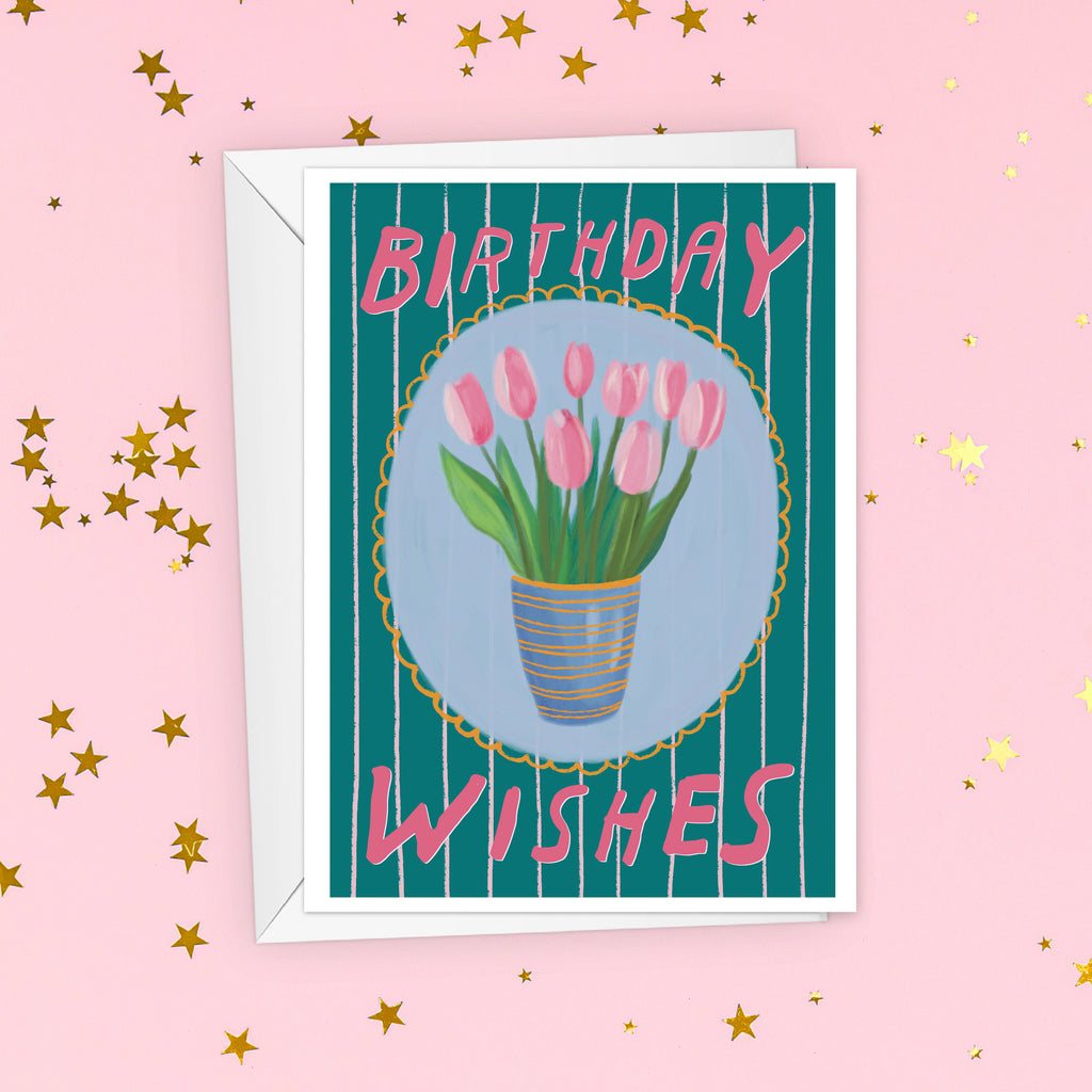 Birthday Wishes Tulips Birthday Card