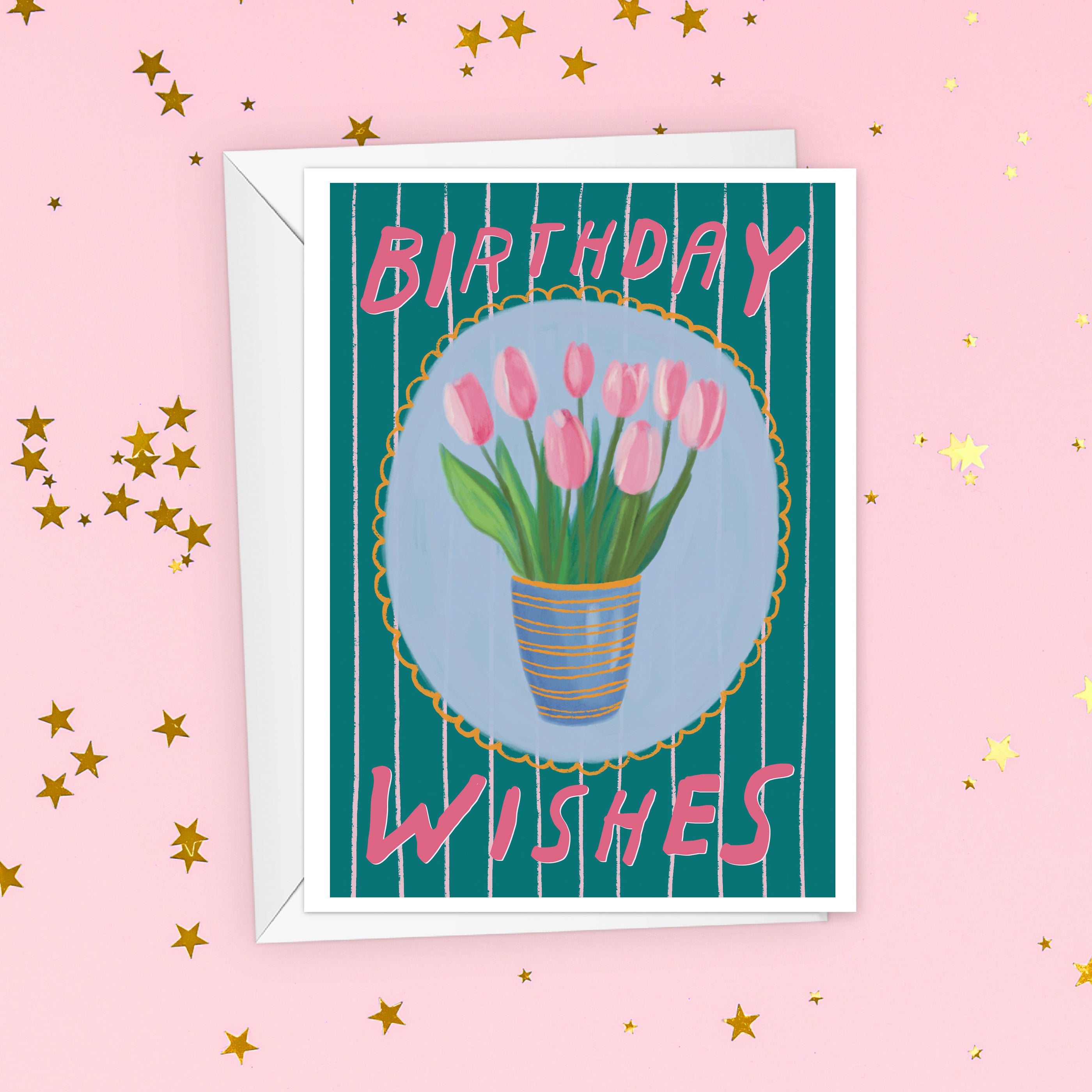 Birthday Wishes Tulips Birthday Card