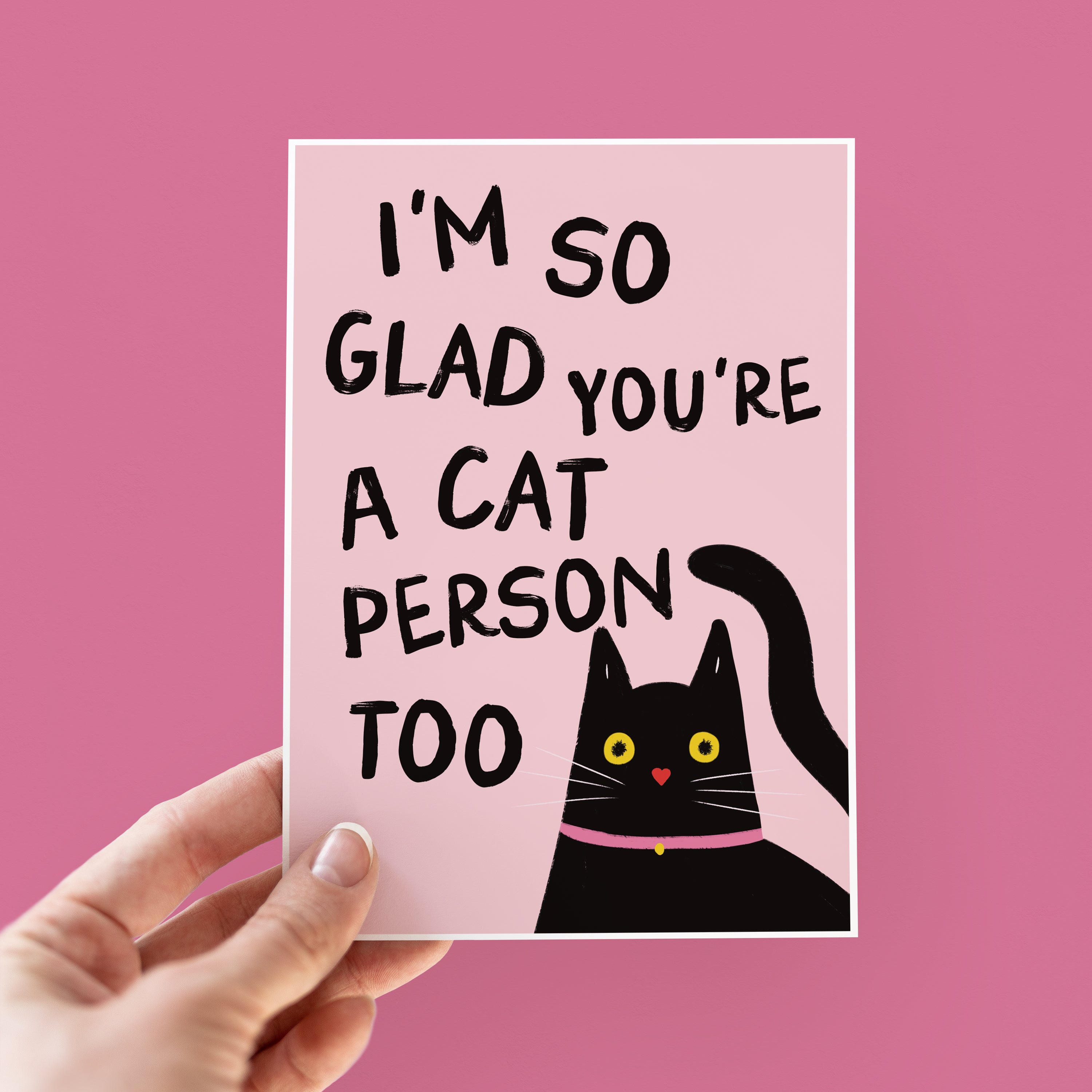 Funny Cat Person Too Valentine's Day Card