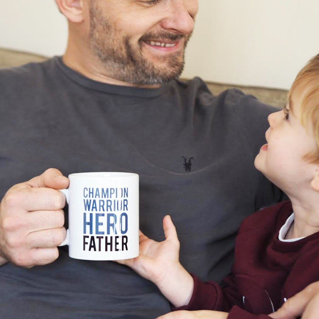 Champion, Warrior, Hero Father Mug - Father's Day Mug - Mug For Dad