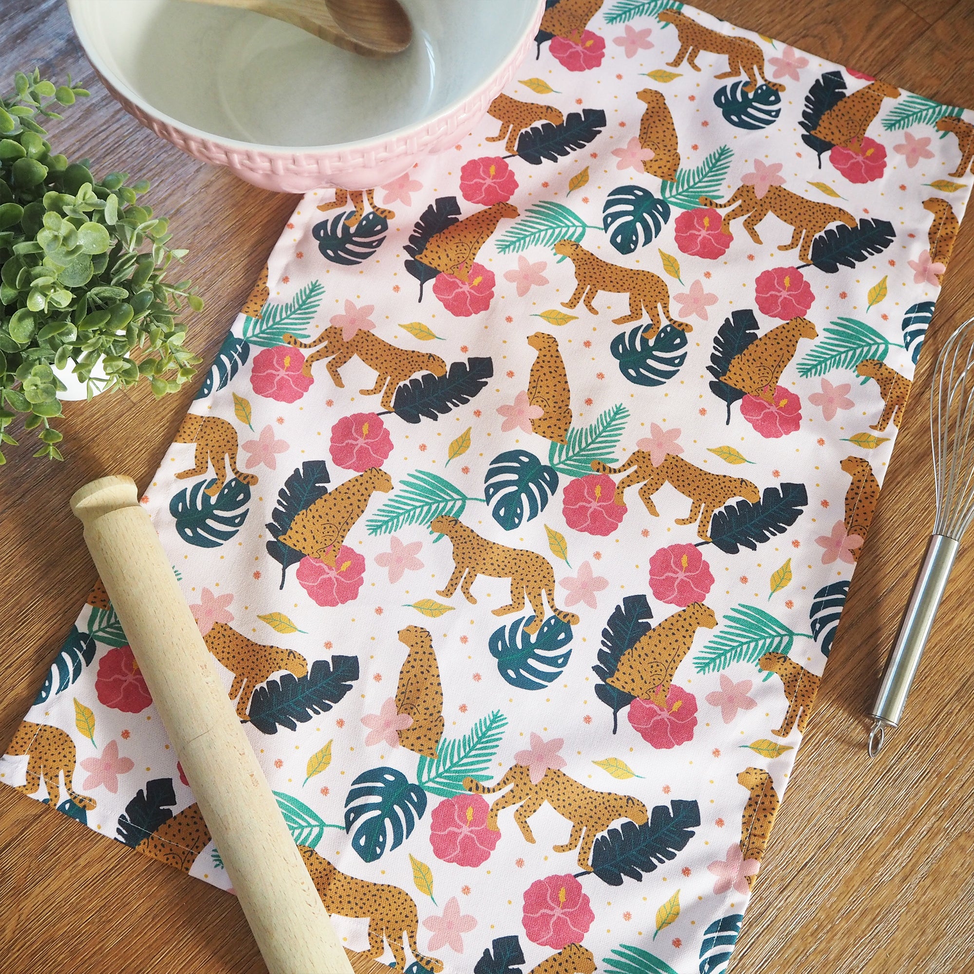Jungle Cheetahs Decorative Tea Towel