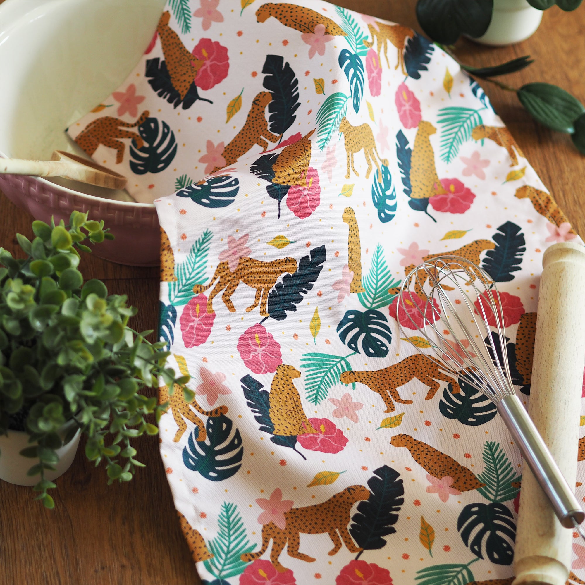 Jungle Cheetahs Decorative Tea Towel