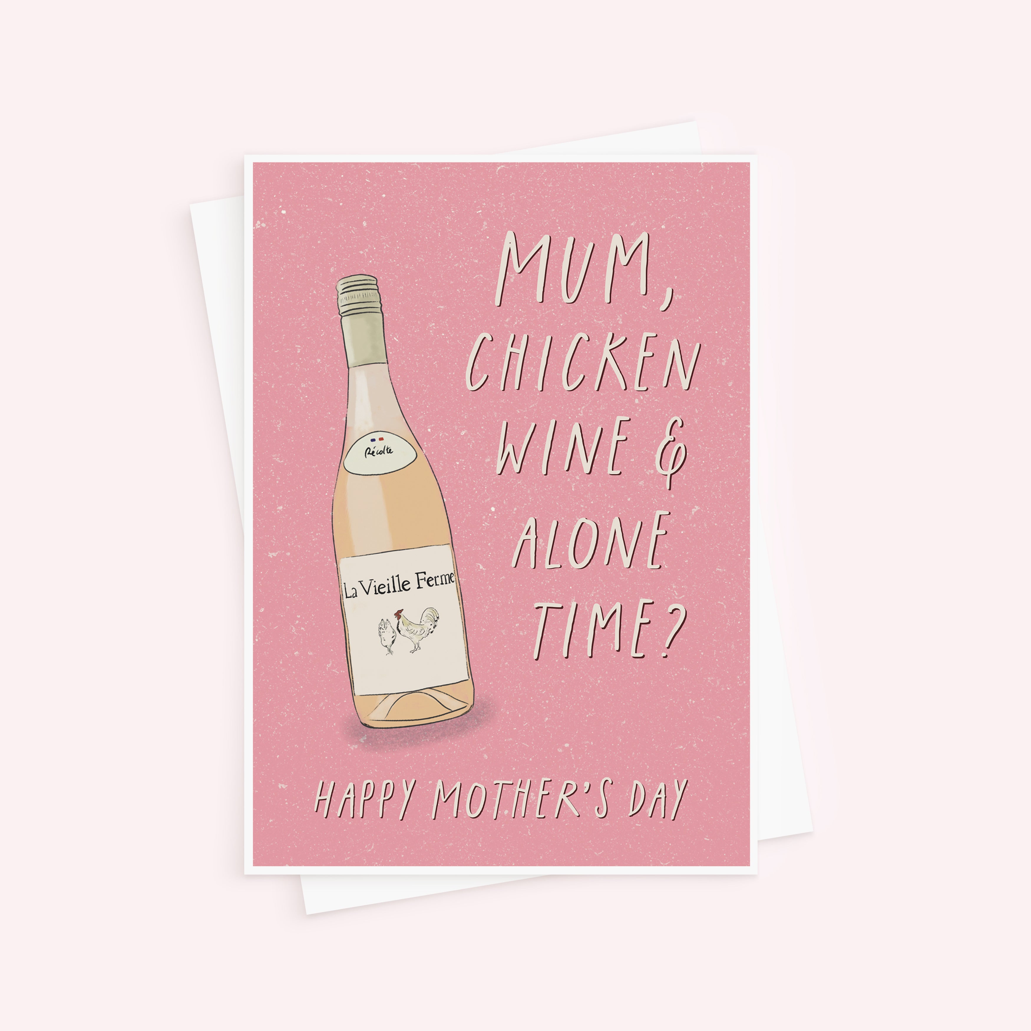 Chicken Wine Mother's Day Card - Funny Card For Mum