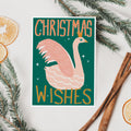 Christmas Wishes Swan Christmas Card