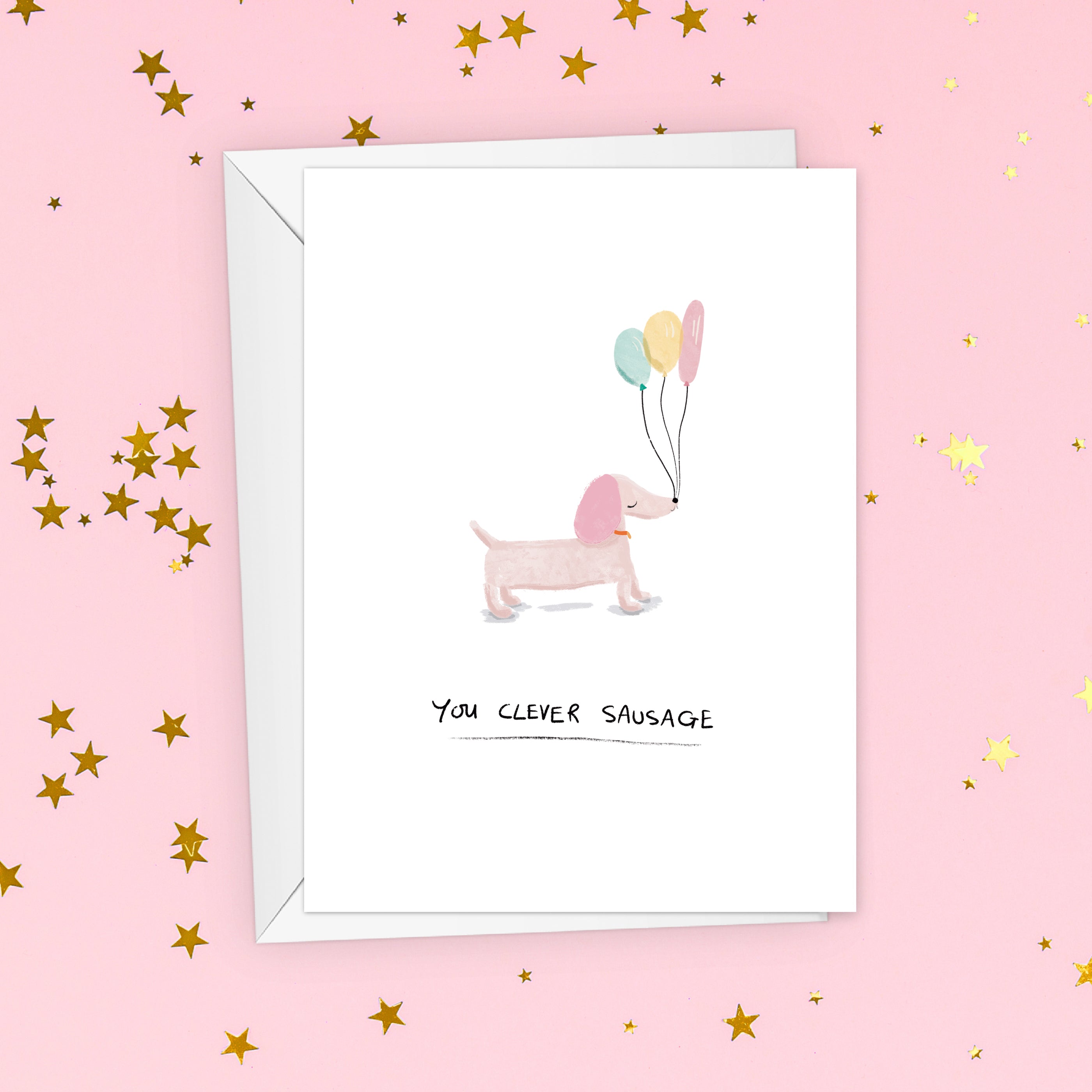 Clever Sausage Congratulations Card