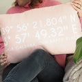 Personalised Coordinates Location Cushion
