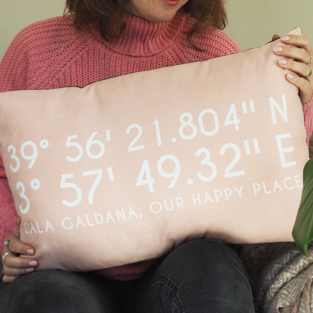 Personalised Coordinates Location Cushion