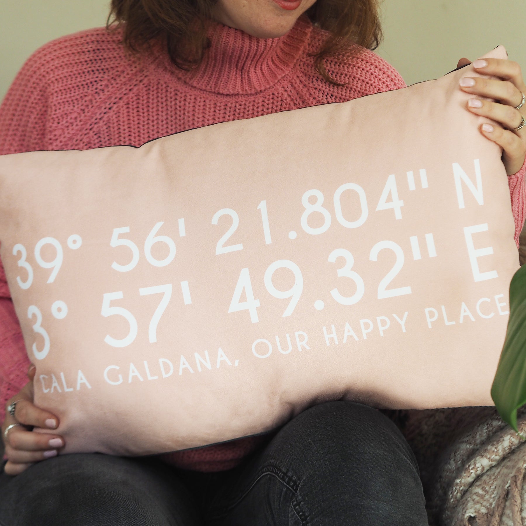 Personalised Coordinates Location Cushion