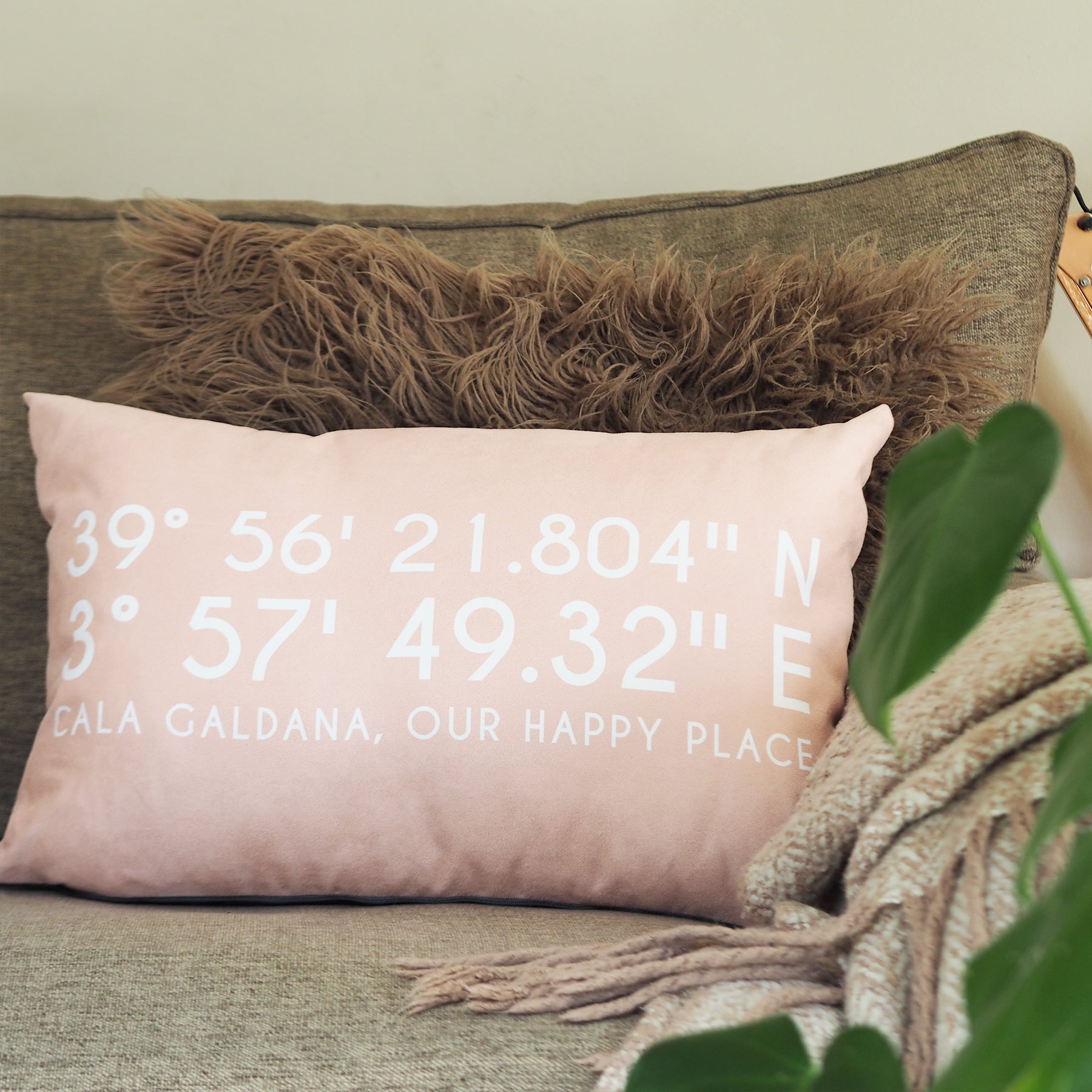 Personalised Coordinates Location Cushion