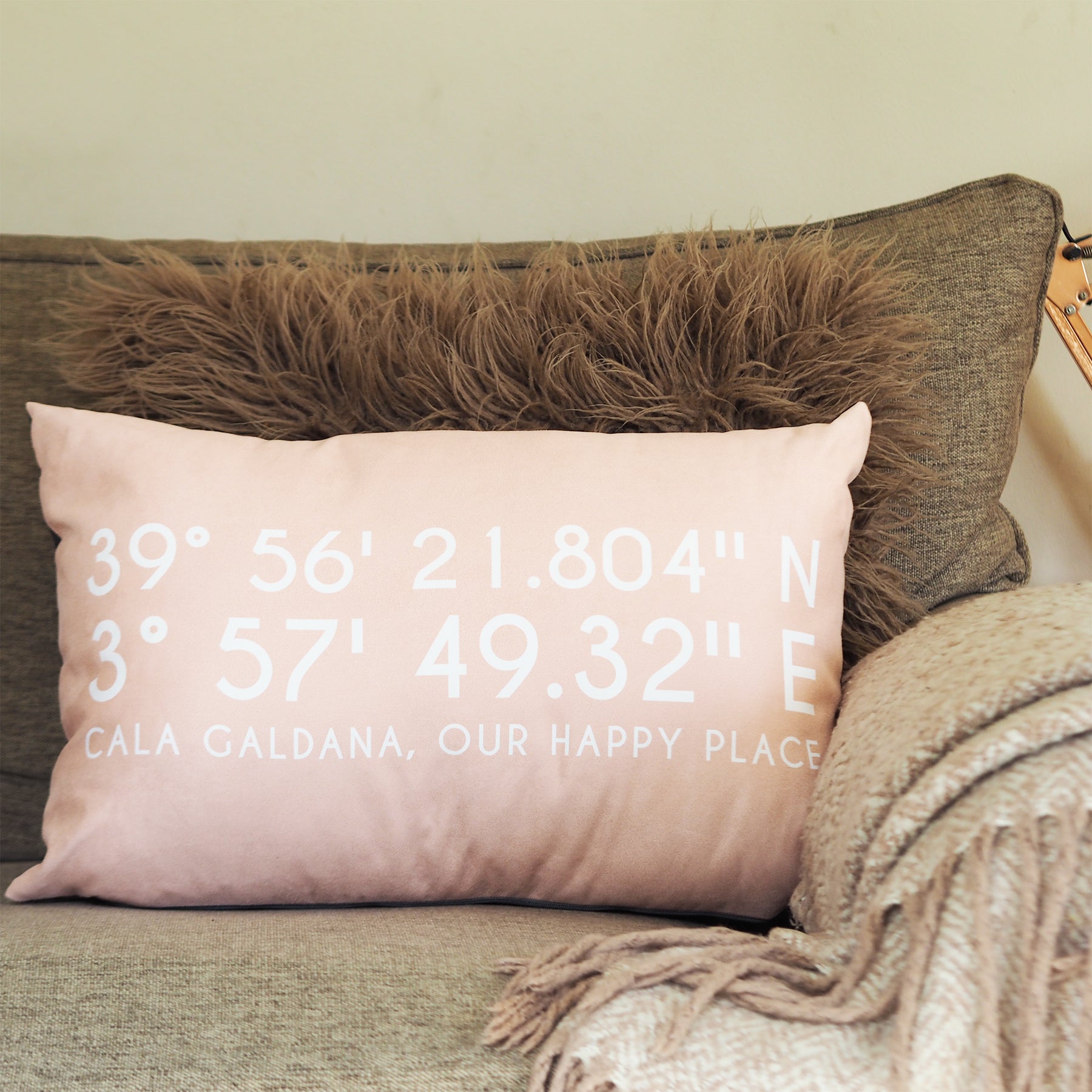 Personalised Coordinates Location Cushion