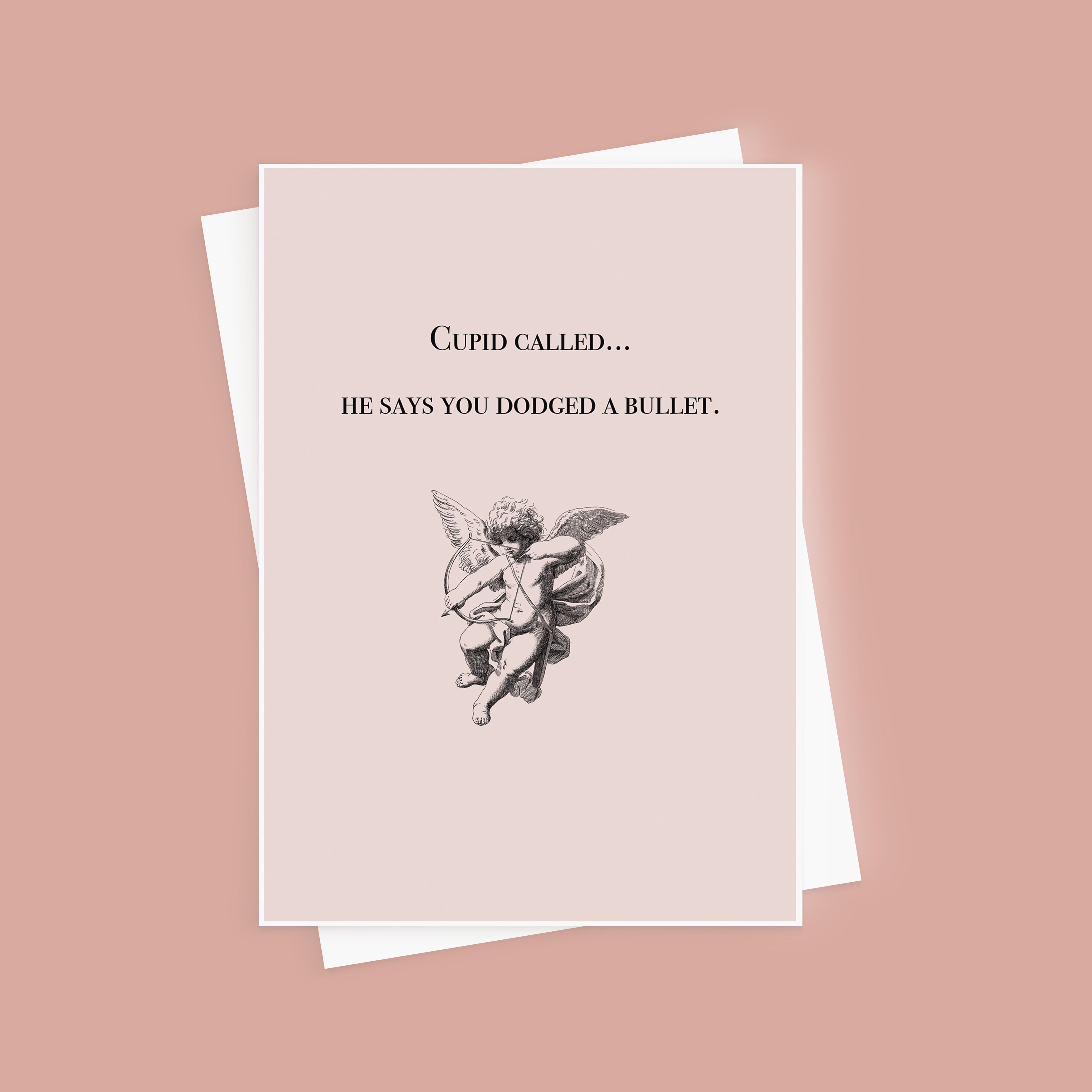 Funny Cupid Single Valentine's Day Card For Singles