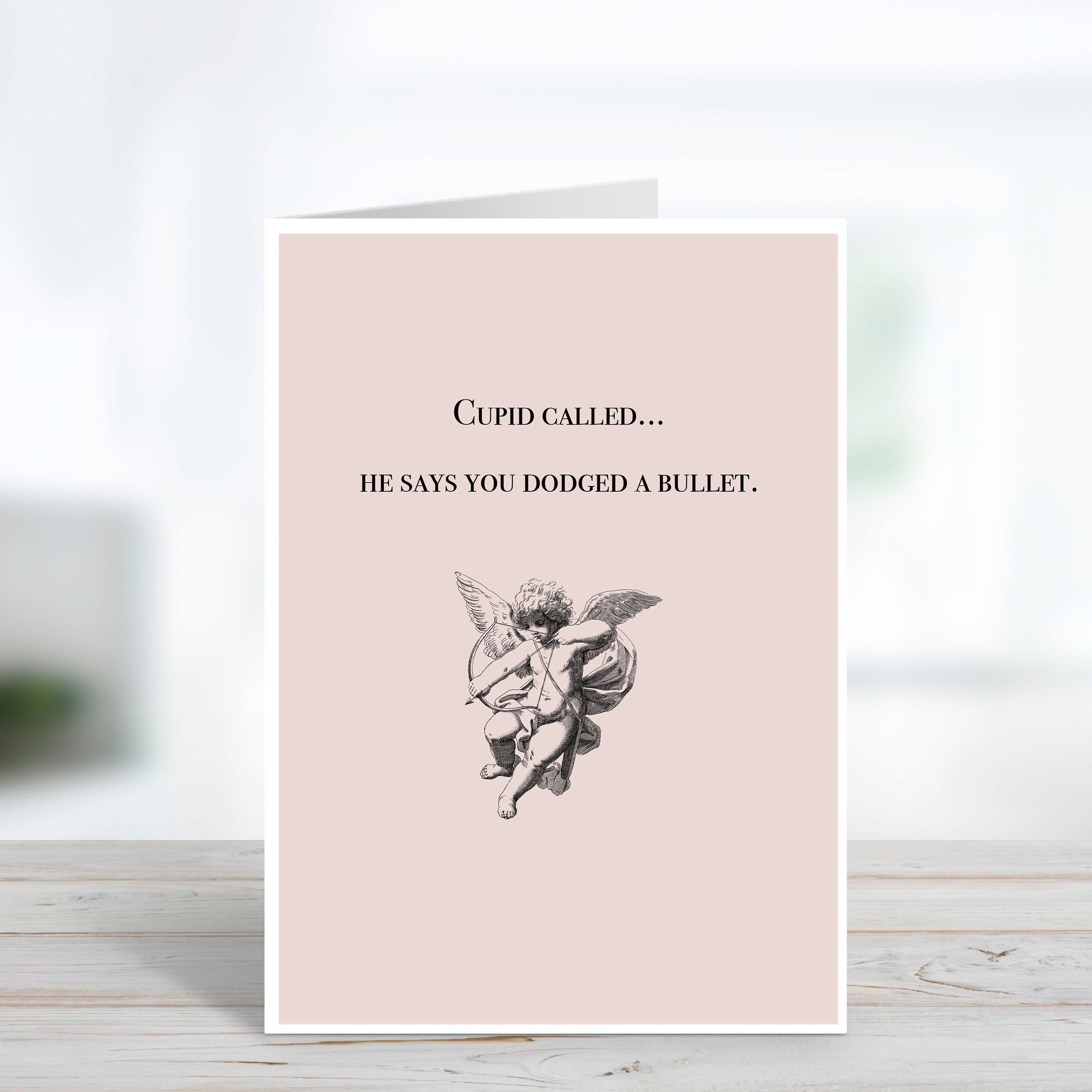 Funny Cupid Single Valentine's Day Card For Singles