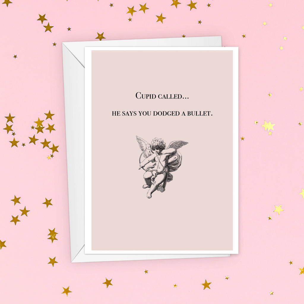 Funny Cupid Single Valentine's Day Card For Singles