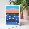 Modern Beach Scene Birthday Card