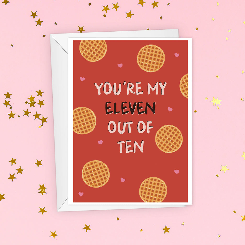 Eleven Out Of Ten Stranger Things Valentine's Day Card