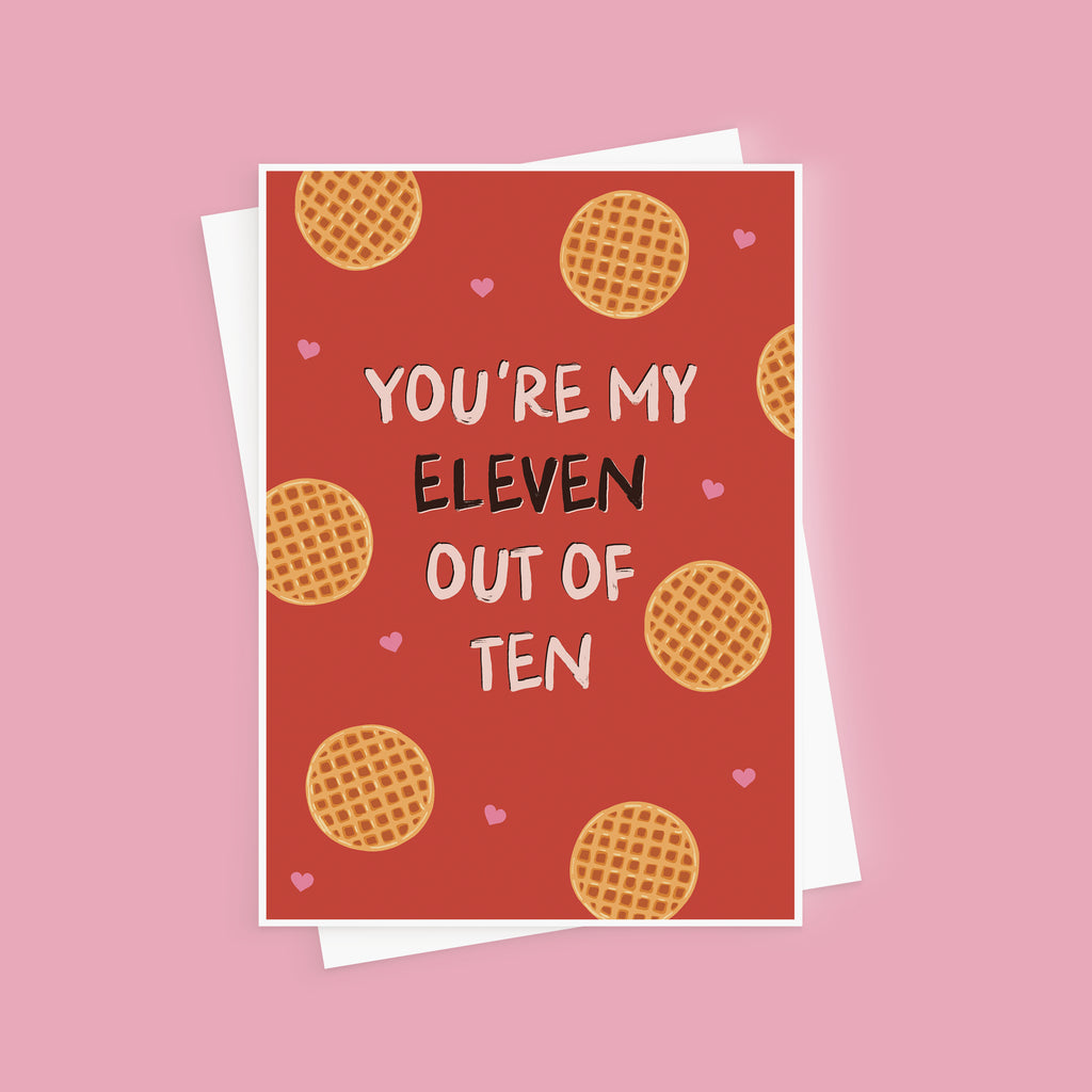Eleven Out Of Ten Stranger Things Valentine's Day Card