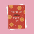 Eleven Out Of Ten Stranger Things Valentine's Day Card