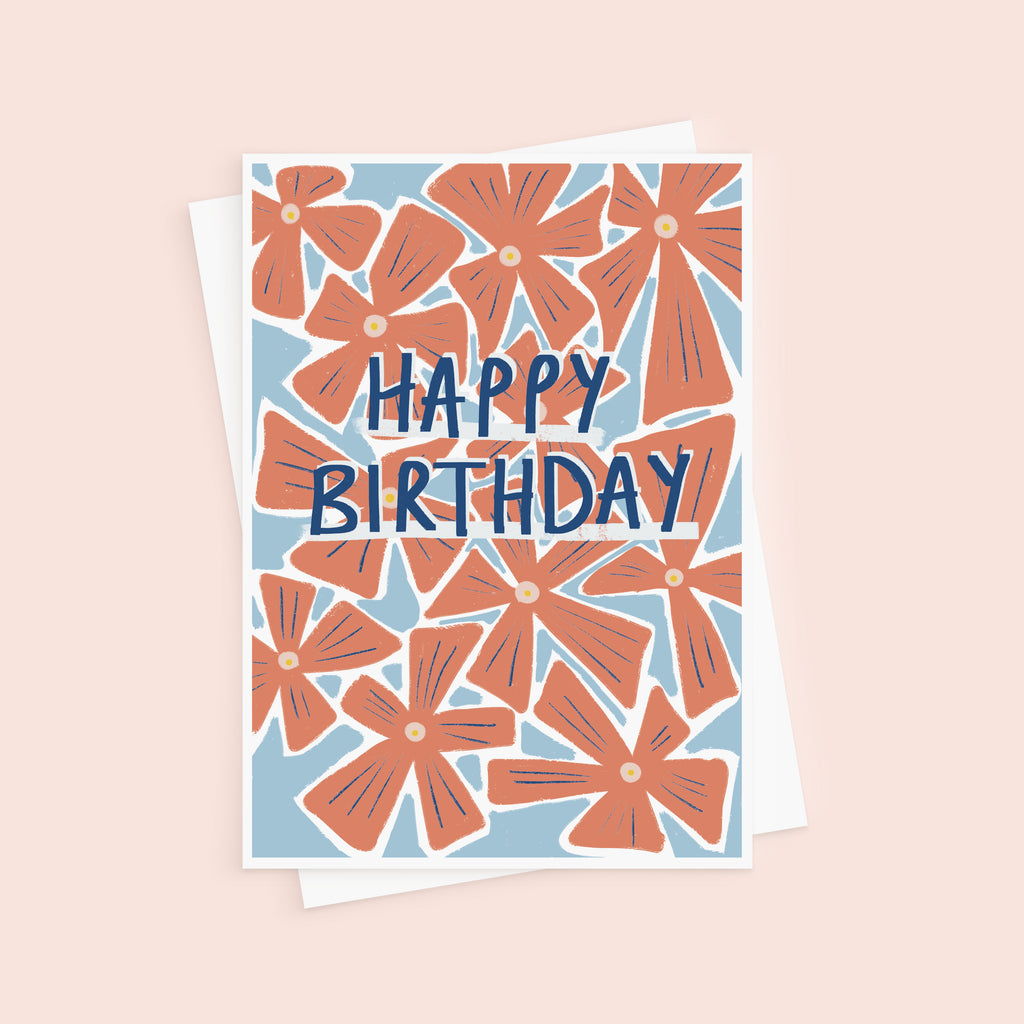 Bright Floral Happy Birthday Card