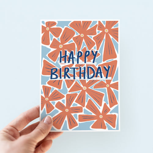 Bright Floral Happy Birthday Card